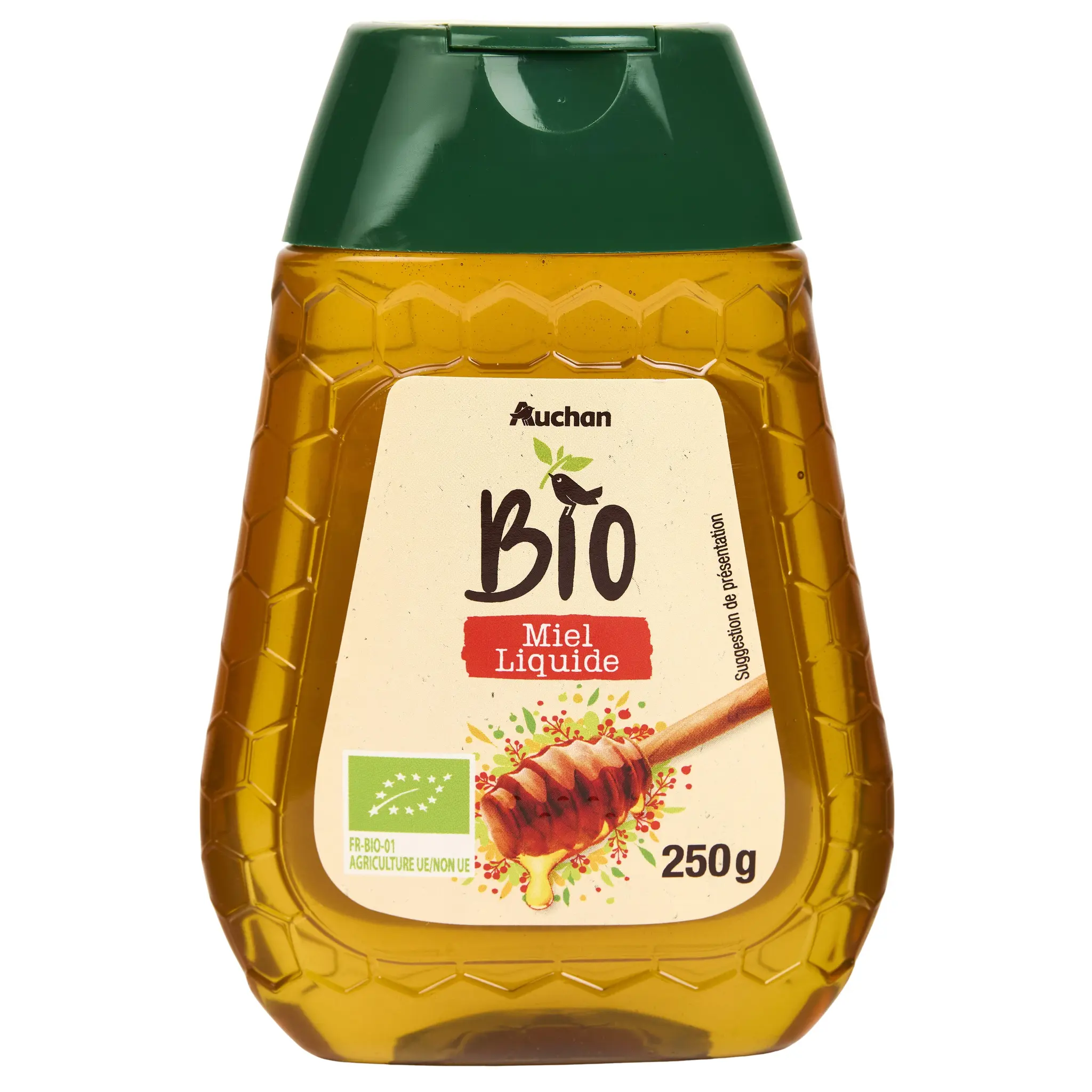 AUCHAN BIO Miel liquide en flacon doseur