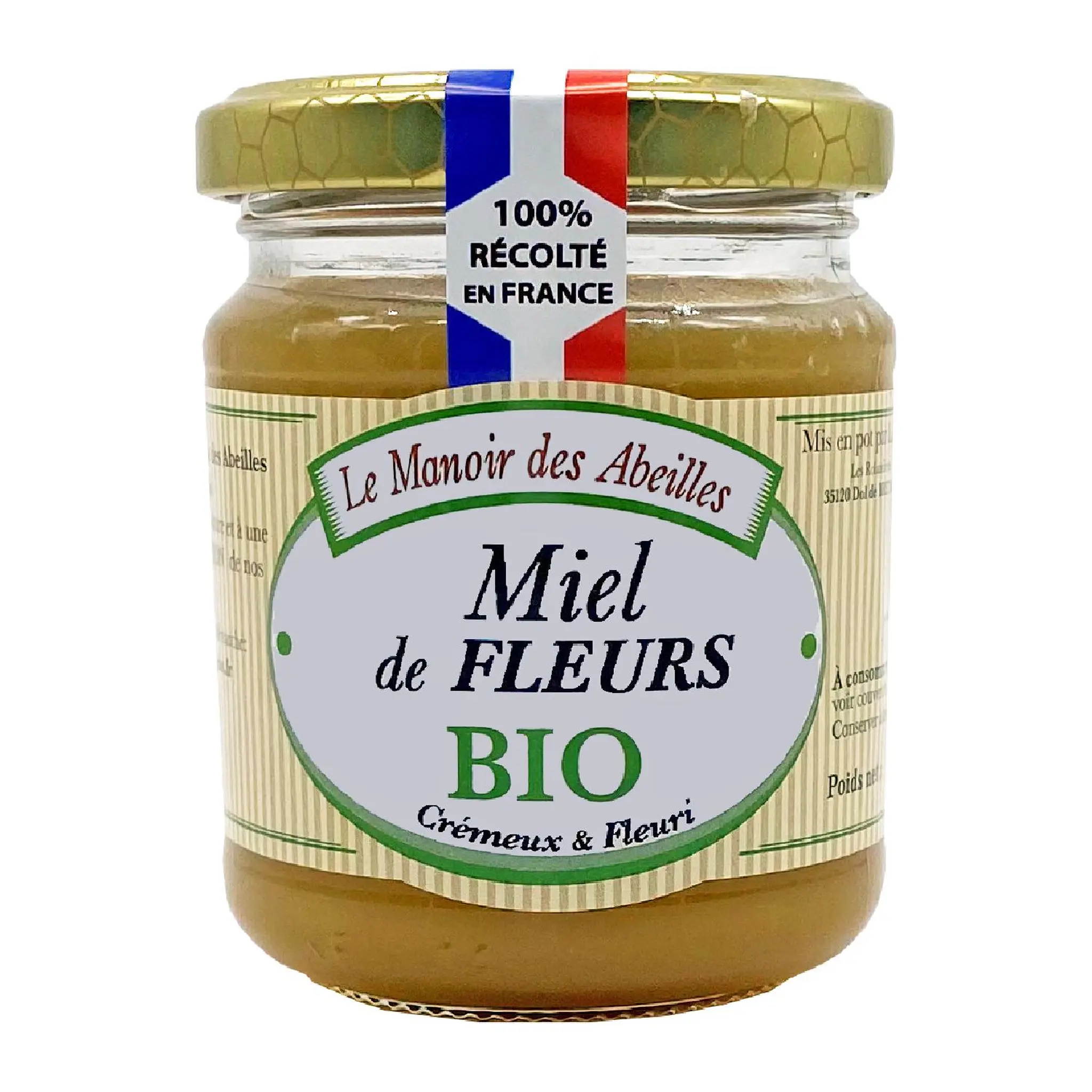 LE MANOIR DES ABEILLES Miel crémeux de fleurs bio en pot