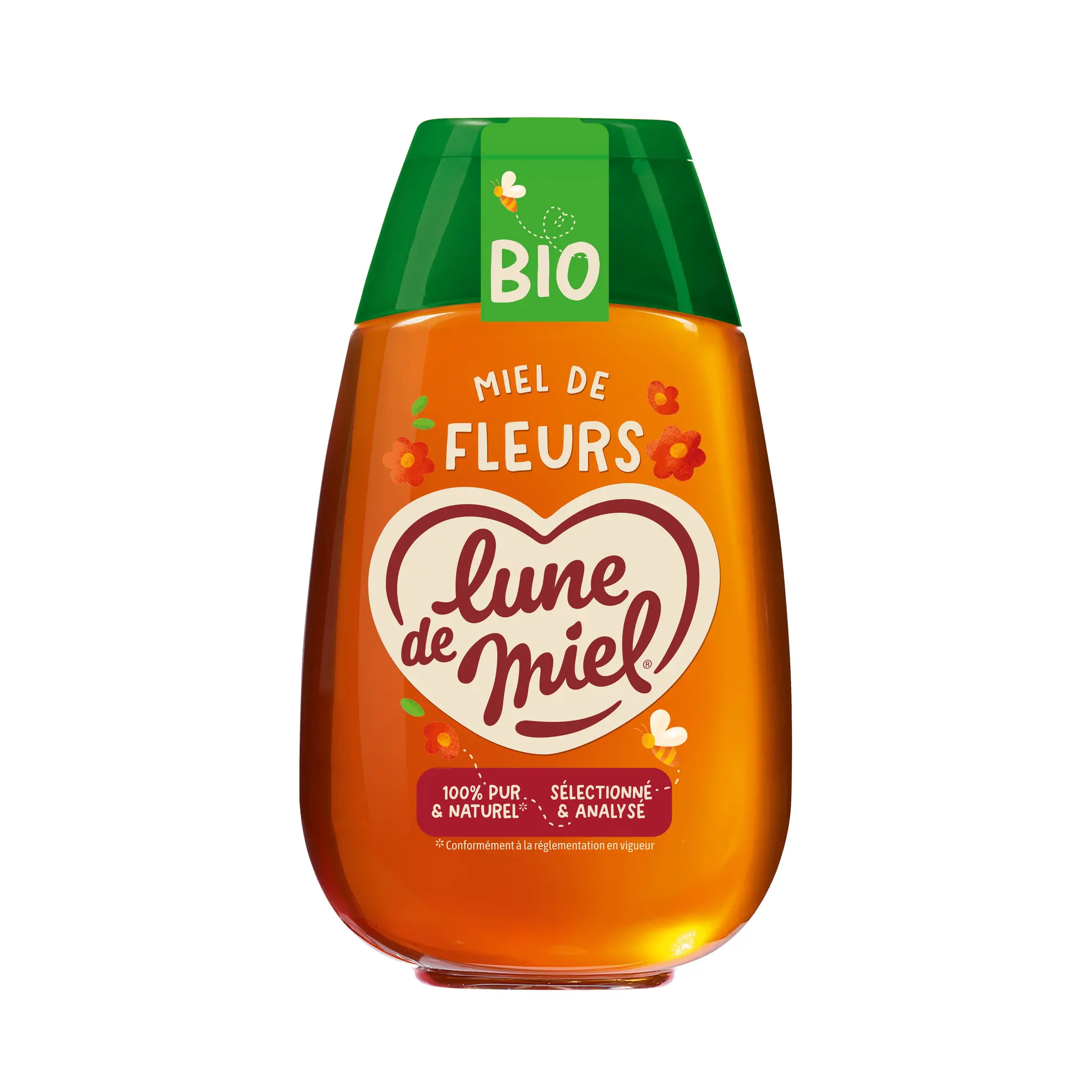 LUNE DE MIEL Miel de fleurs liquide bio en flacon doseur