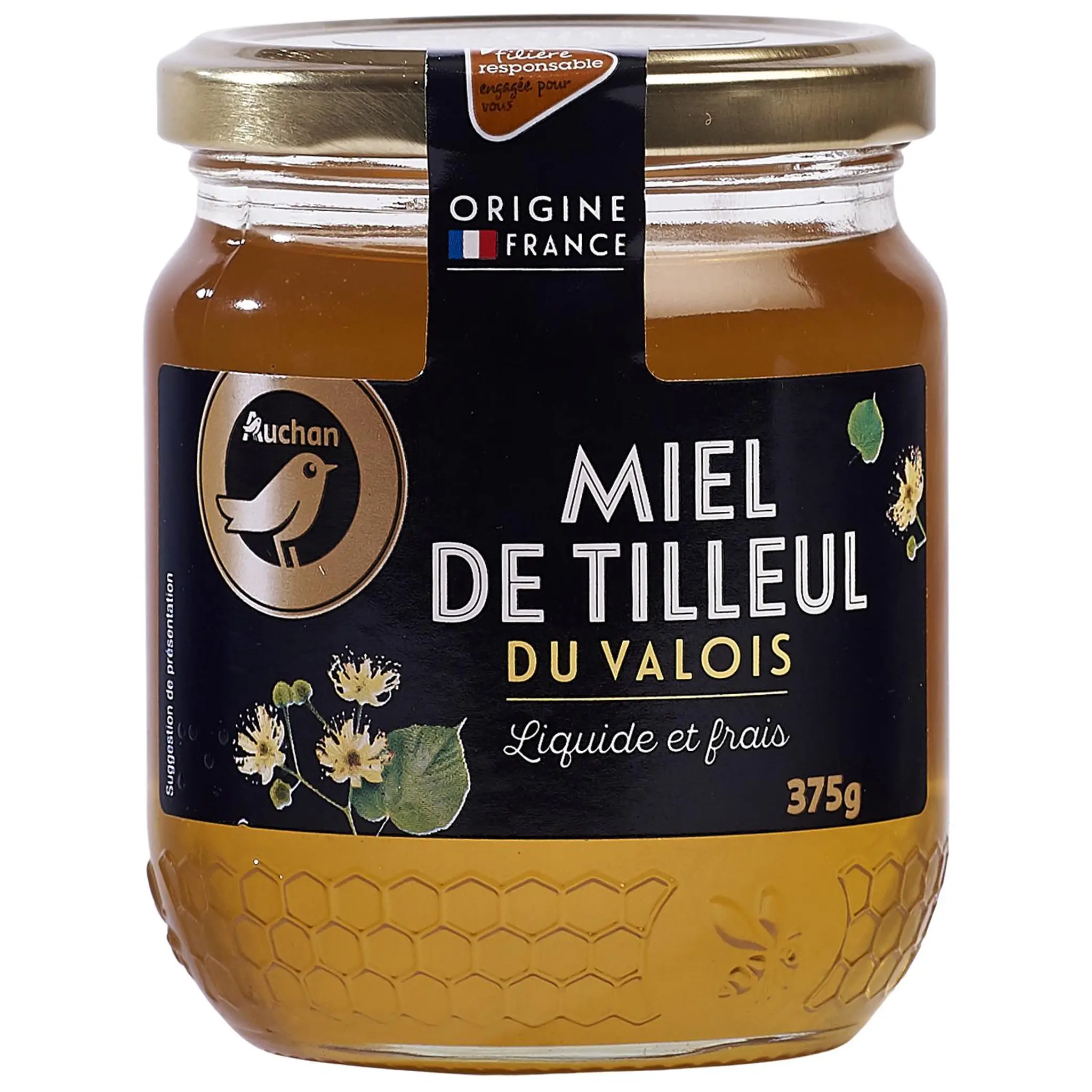 AUCHAN GOURMET CULTIVONS LE BON Miel liquide de tilleul de Valois