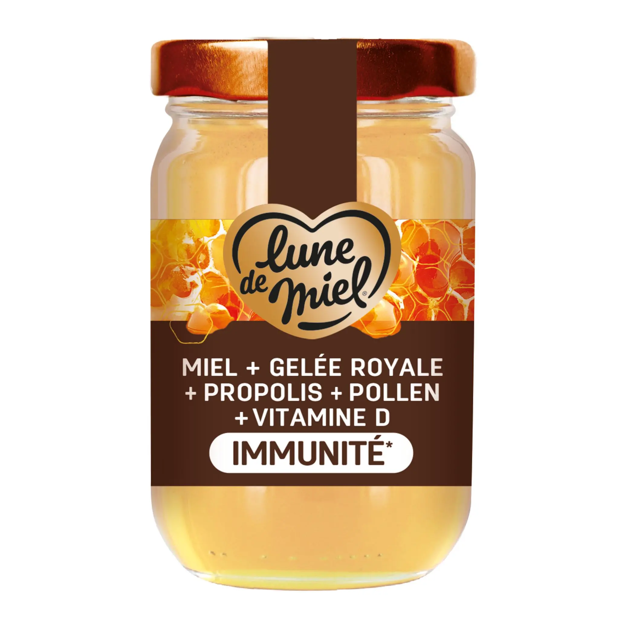 LUNE DE MIEL Miel gelée royale propolis verte pollen et vitamine D Immunité