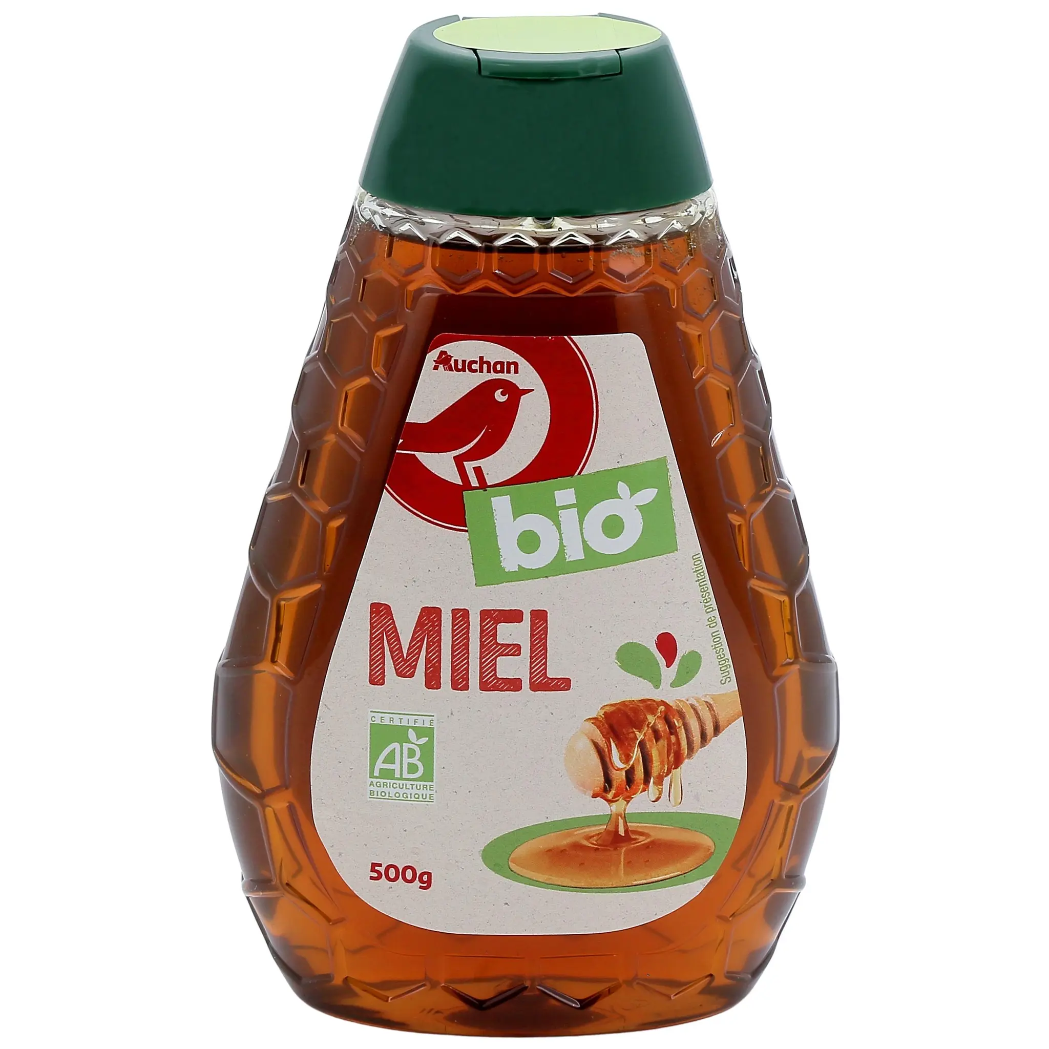 AUCHAN BIO Miel liquide flacon souple