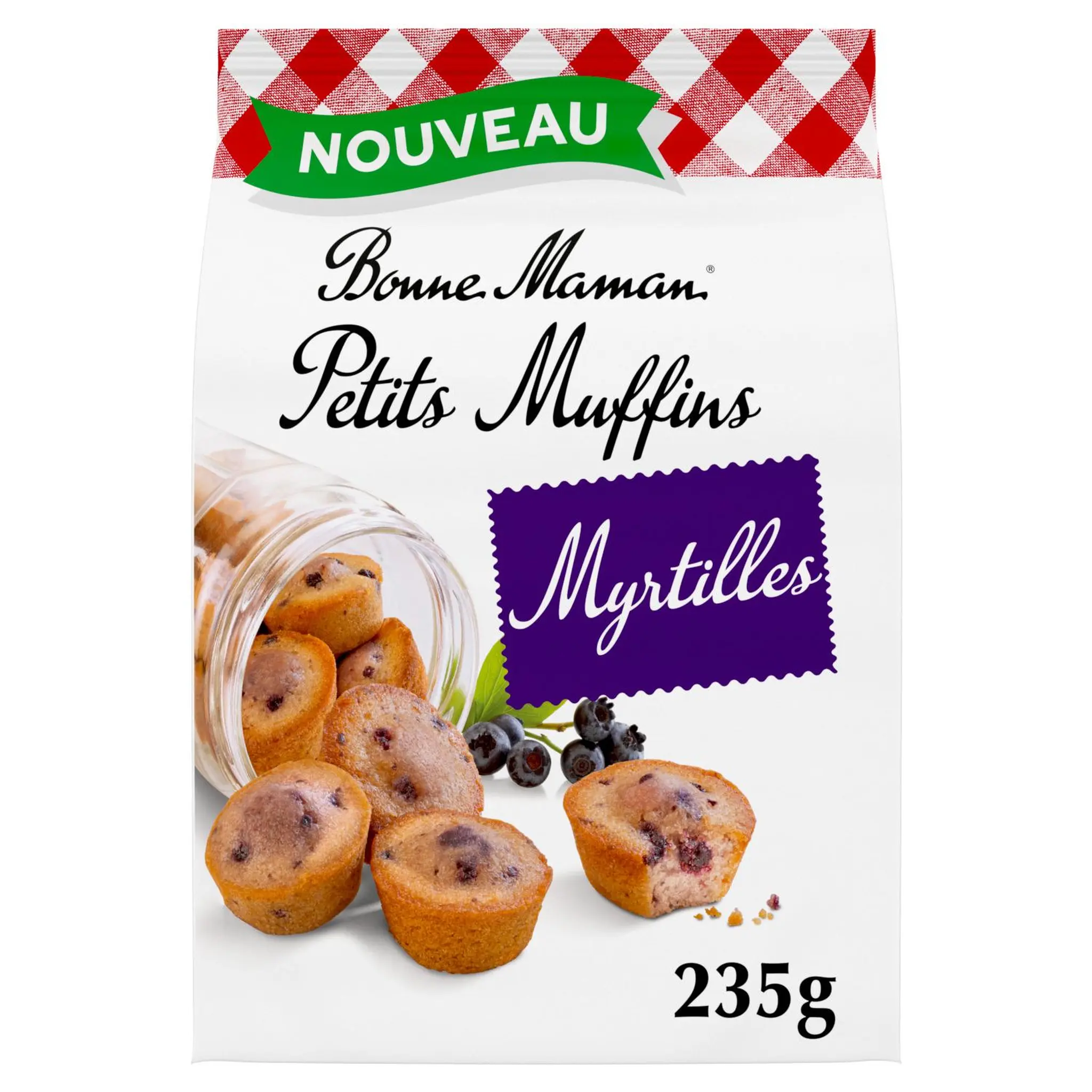 BONNE MAMAN Petits muffins moelleux aux myrtilles confites