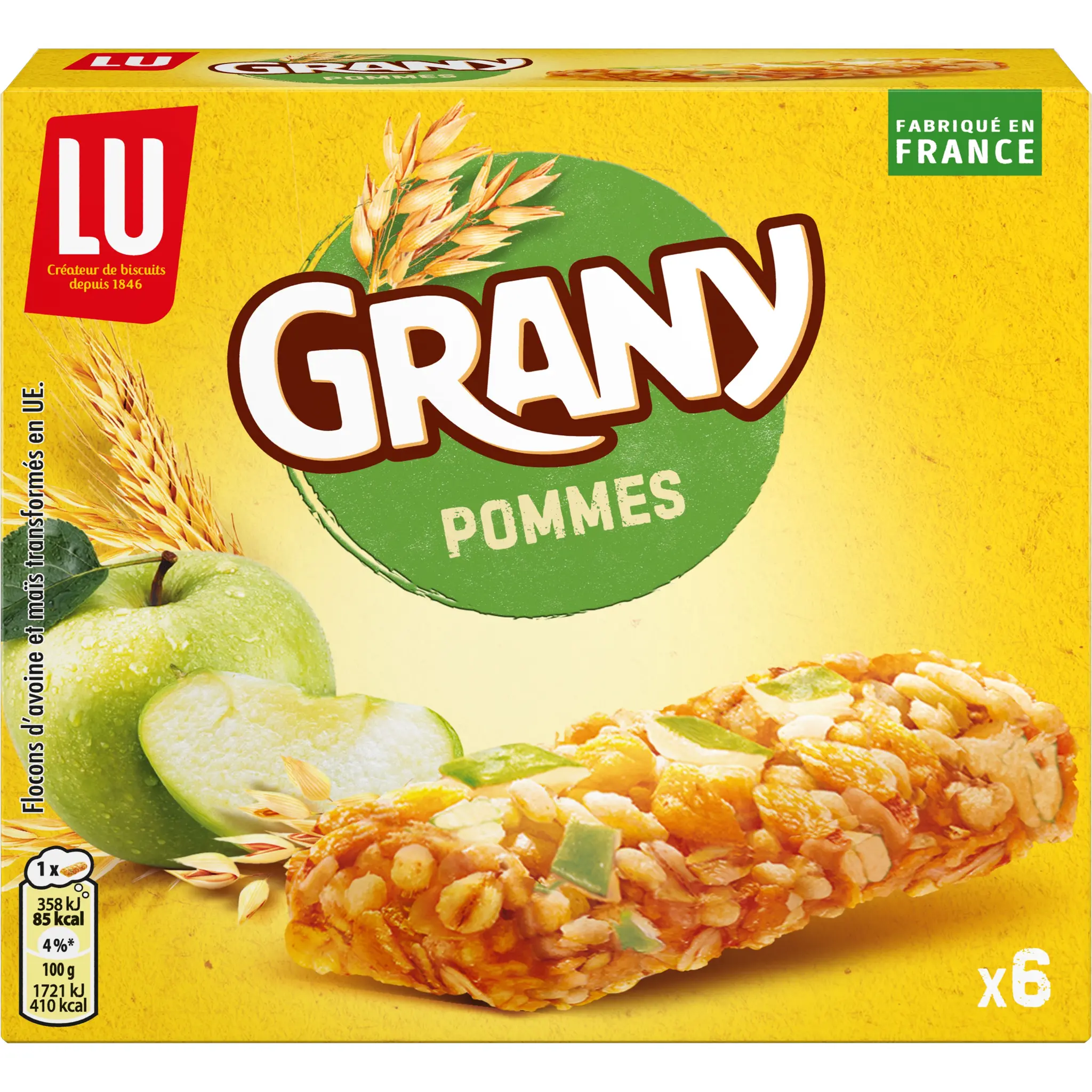 GRANY Barres de céréales aux pommes vertes