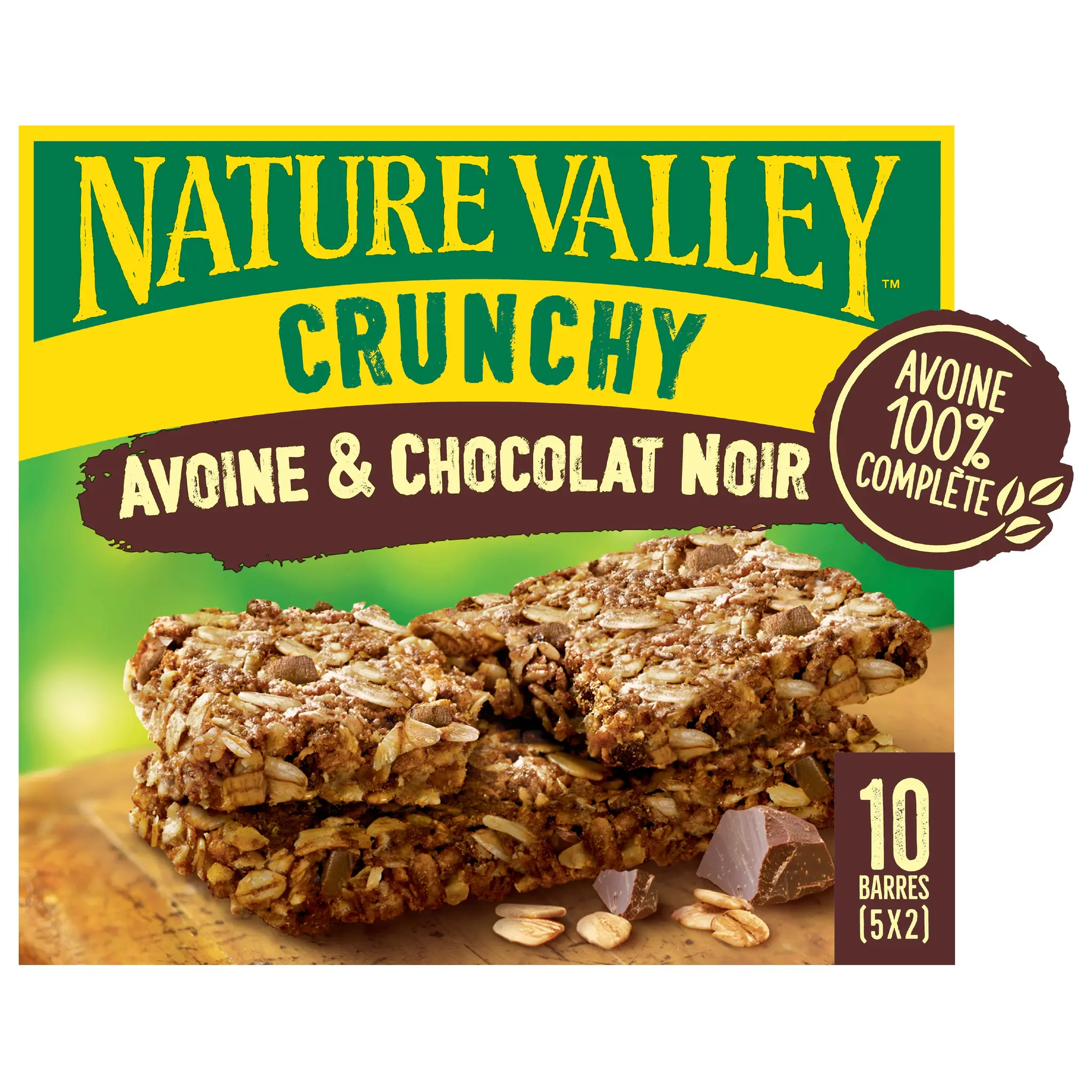 NATURE VALLEY Crunchy Barres de céréales avoine et chocolat