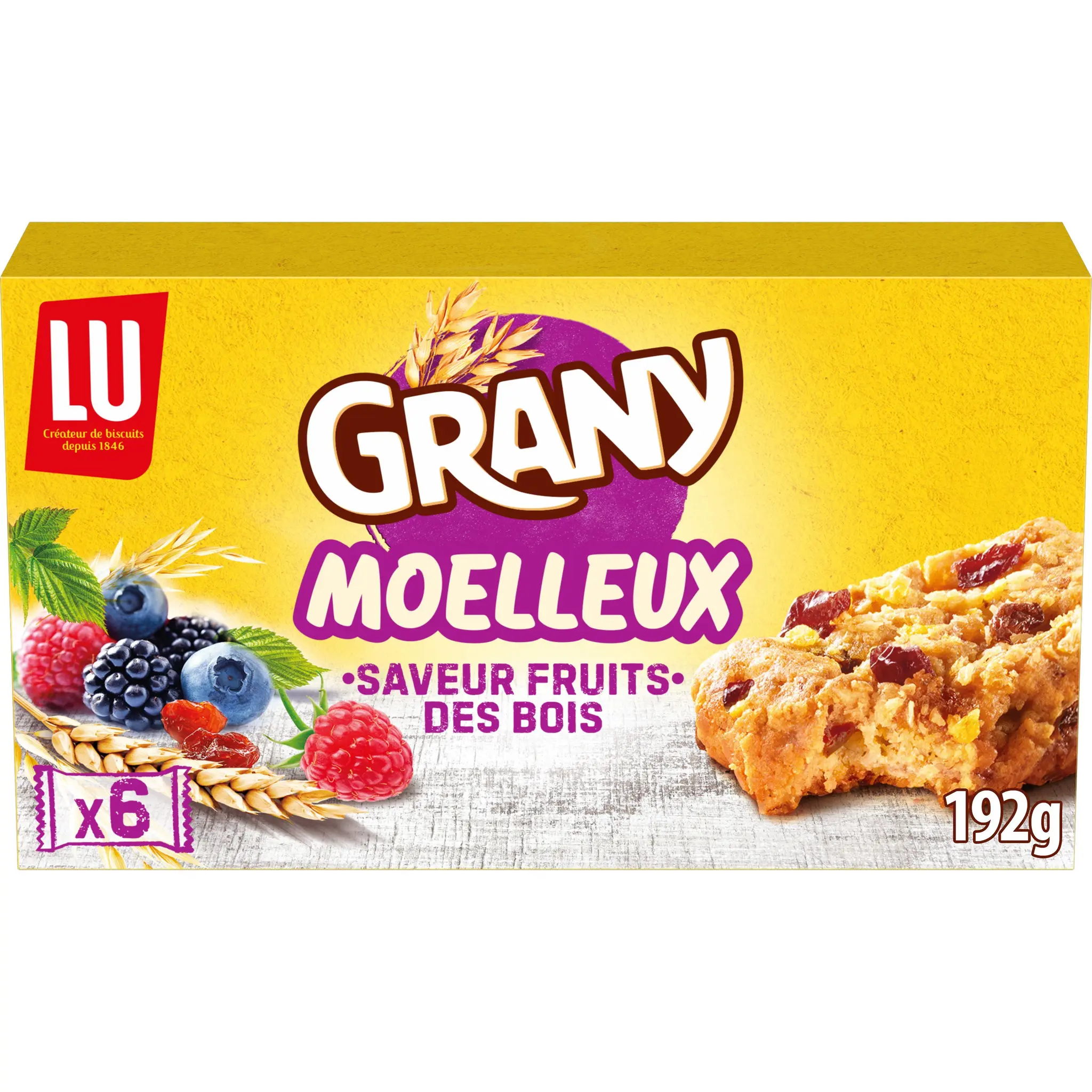 GRANY Biscuits moelleux muesli et fruits des bois sachets individuels