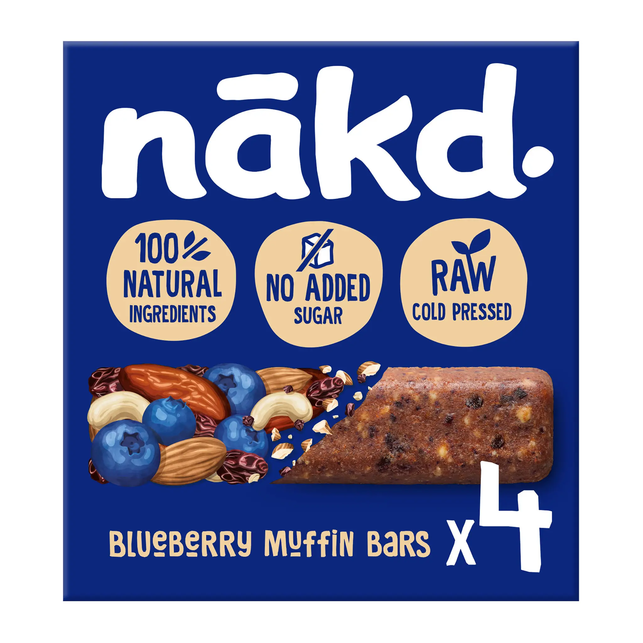 NAKD Barres Nākd Myrtille Muffin Raw Barres de fruits et noix