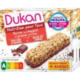 DUKAN Barres de céréales au chocolat et graines de chia