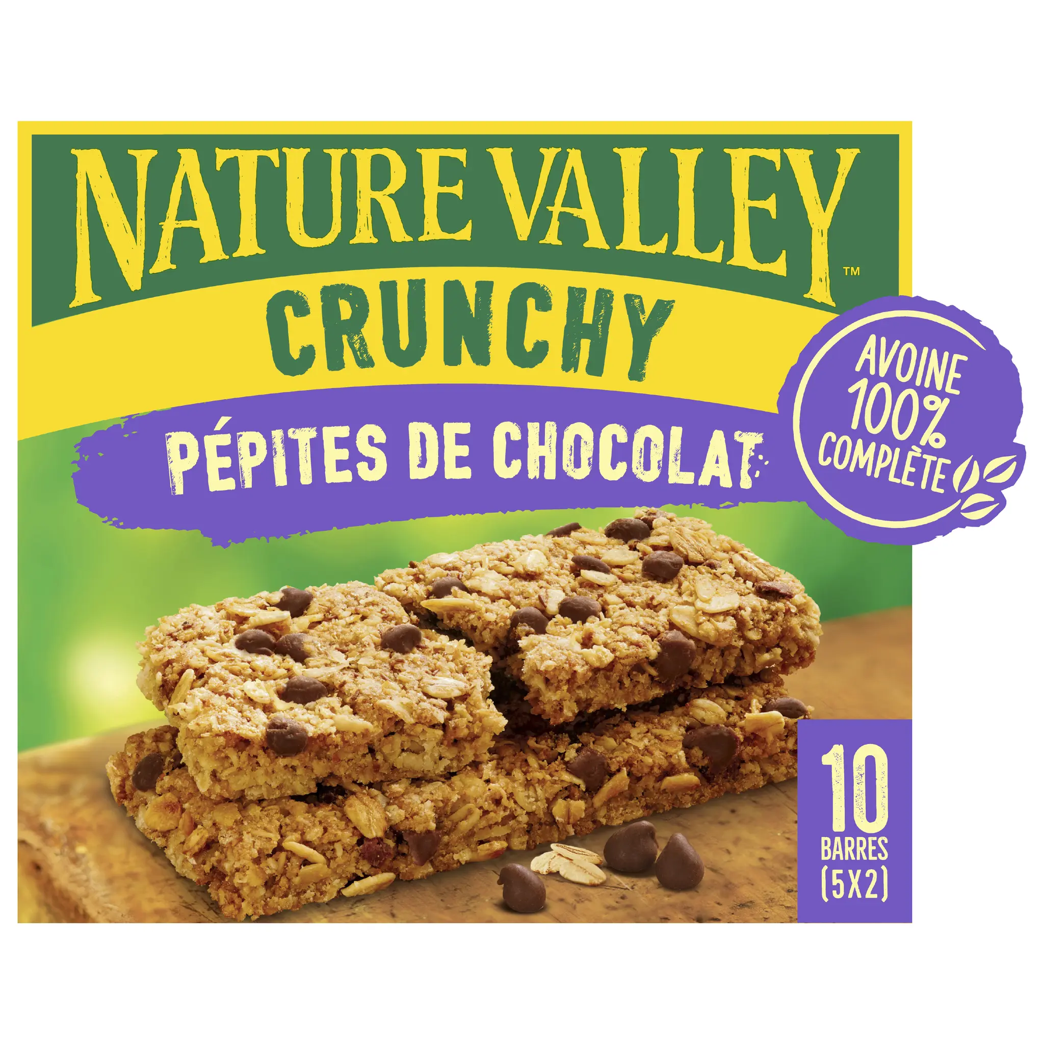 NATURE VALLEY Barres de céréales Crunchy aux pépites de chocolat