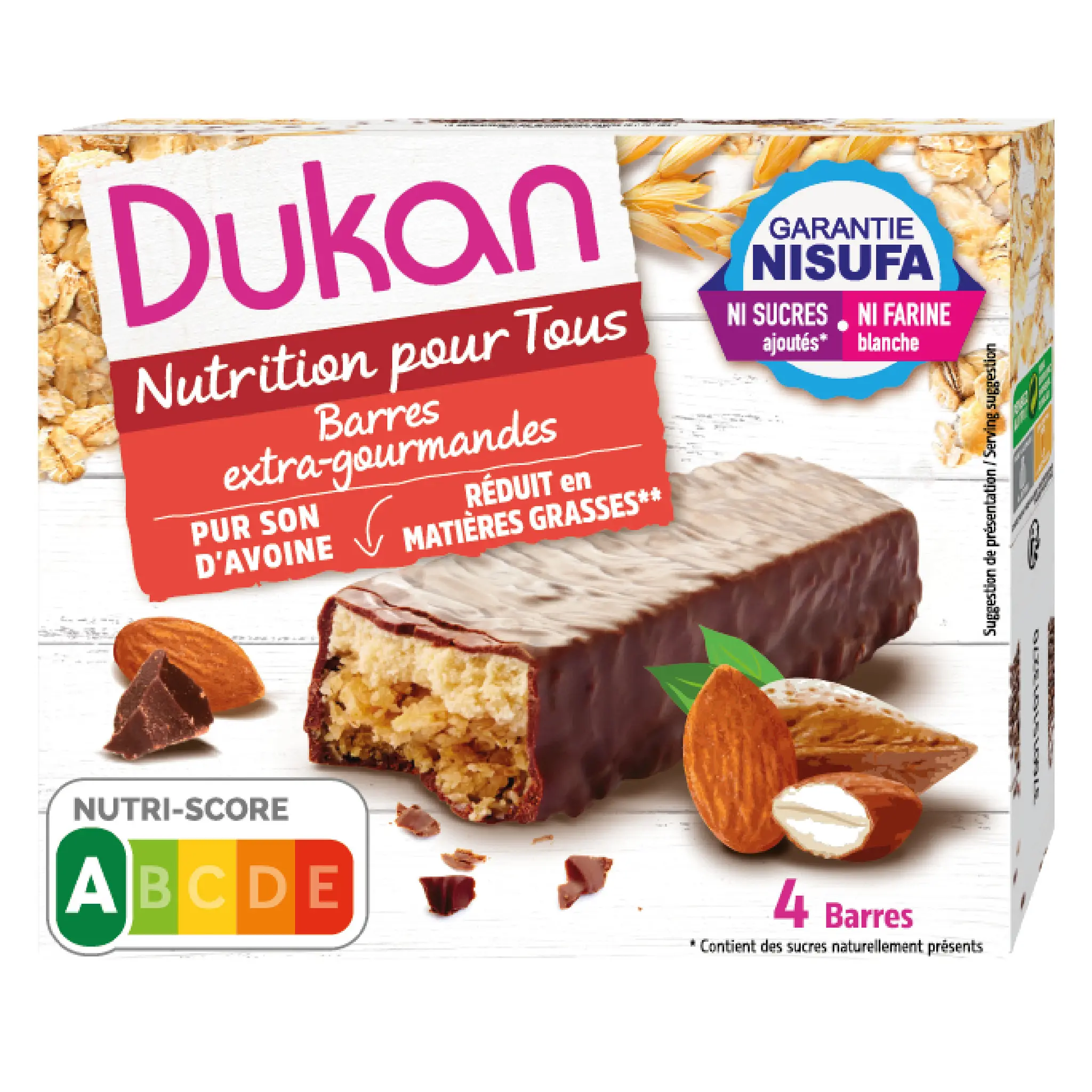DUKAN Barres extra gourmandes au son d'avoine