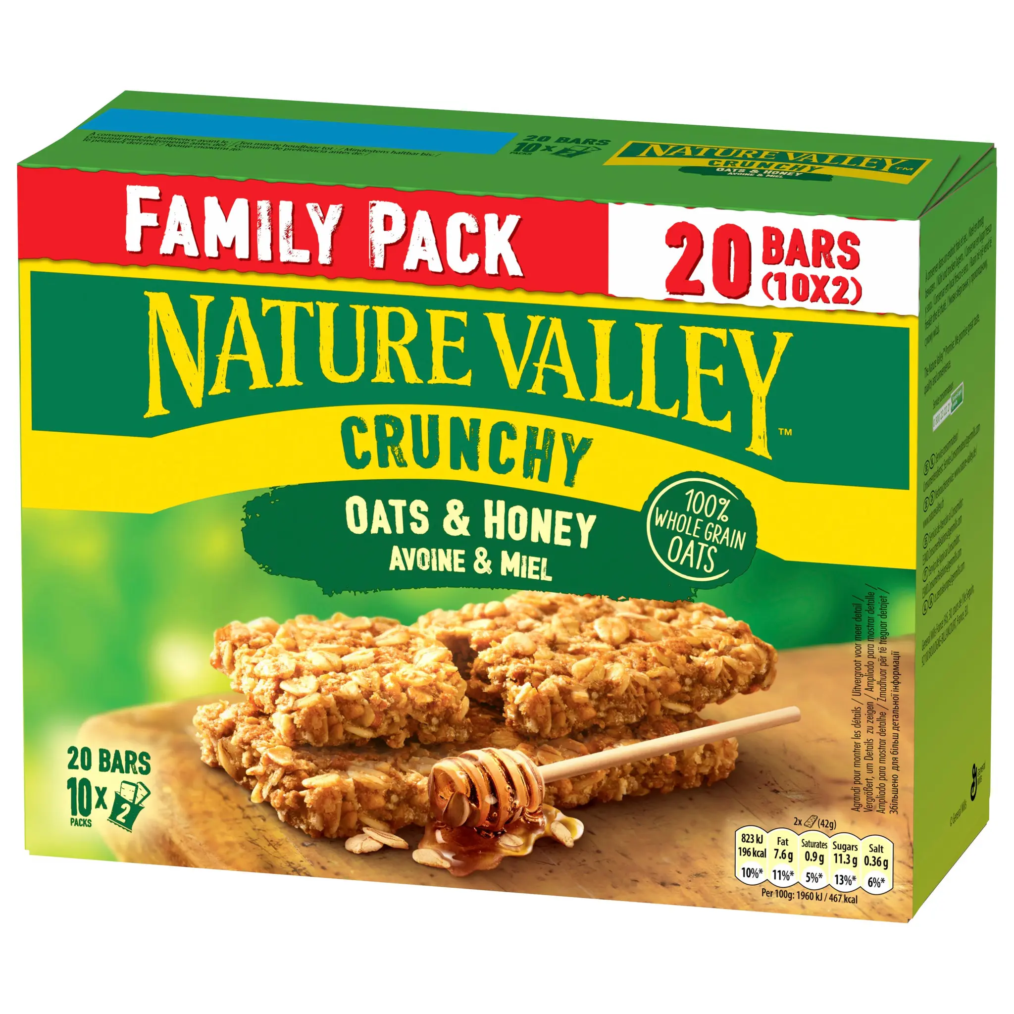 NATURE VALLEY Crunchy barres de céréales avoine et miel
