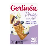 GERLINEA Barres repas équilibré pommes myrtilles arôme naturel