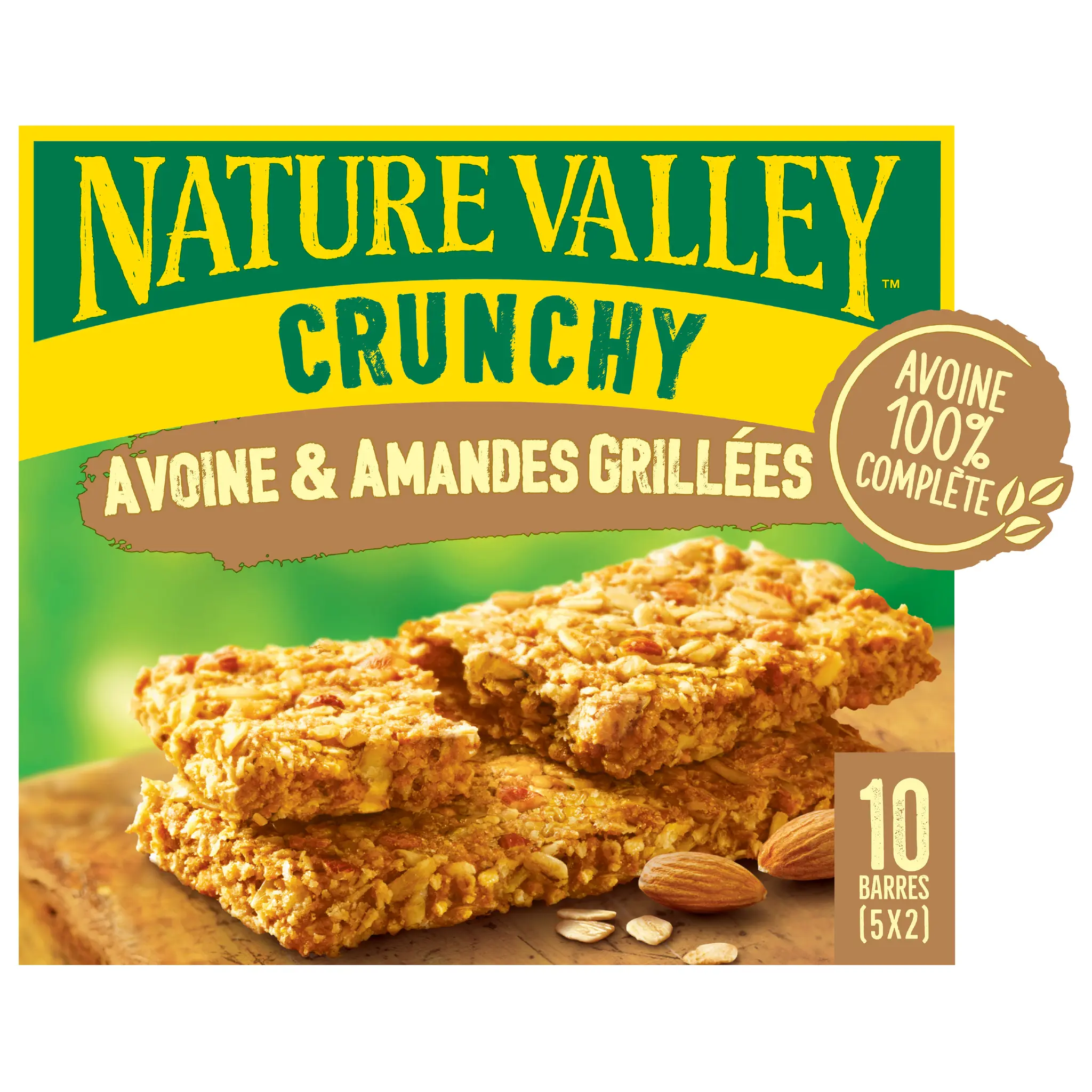 NATURE VALLEY Crunchy barres de céréales avoine et amandes grillées