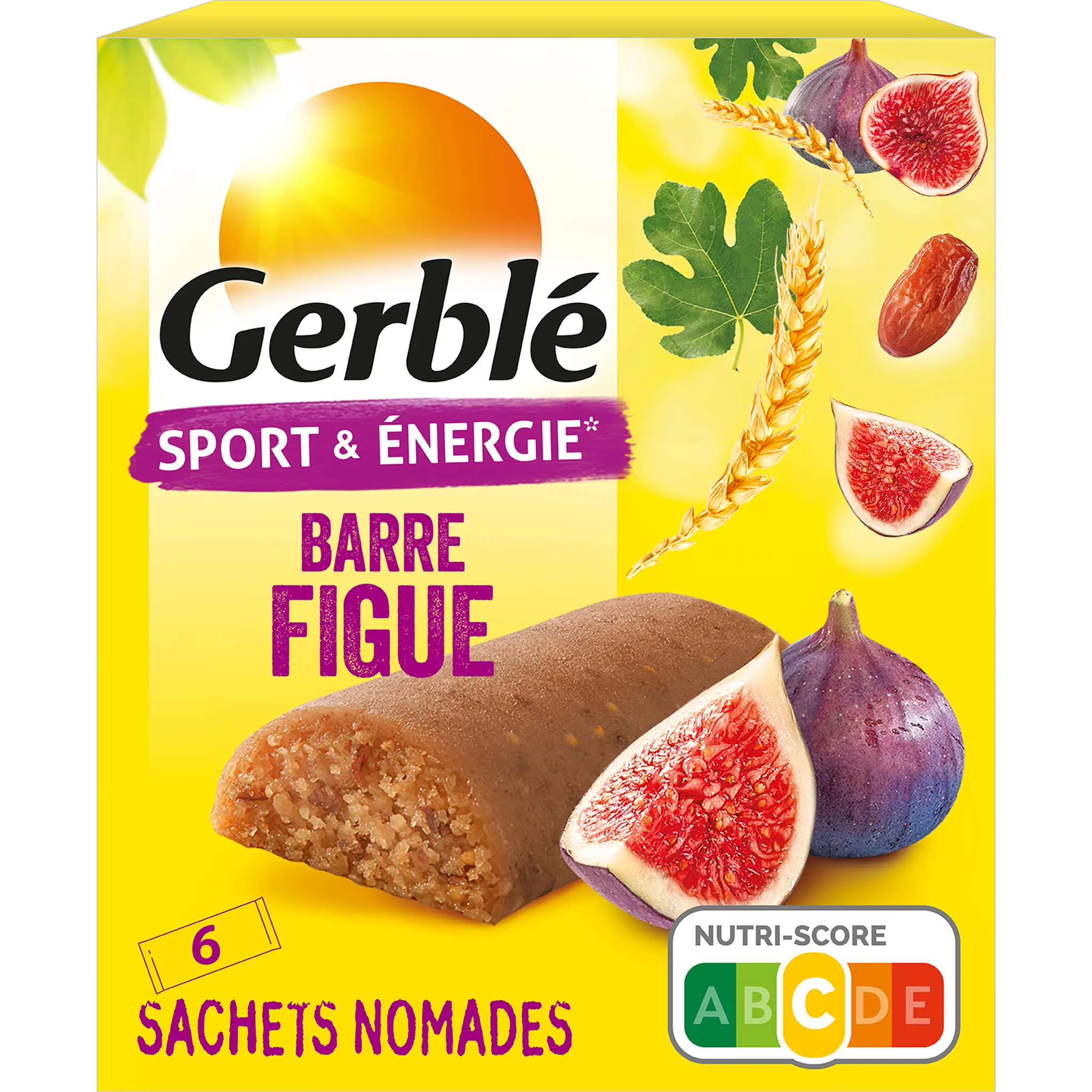 GERBLE Barres figue sachets individuels