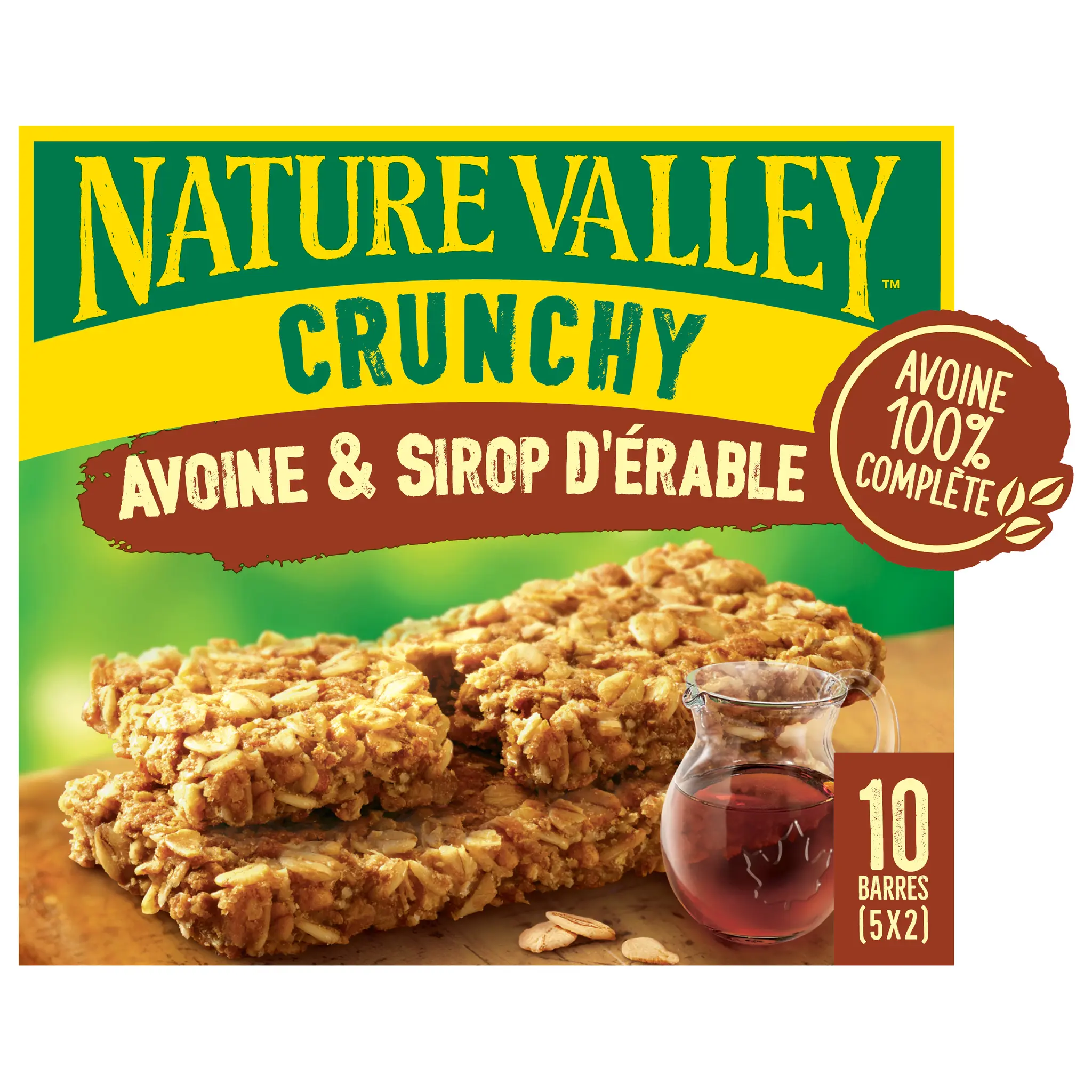 NATURE VALLEY Crunchy Barre de céréales avoine et sirop d'érable