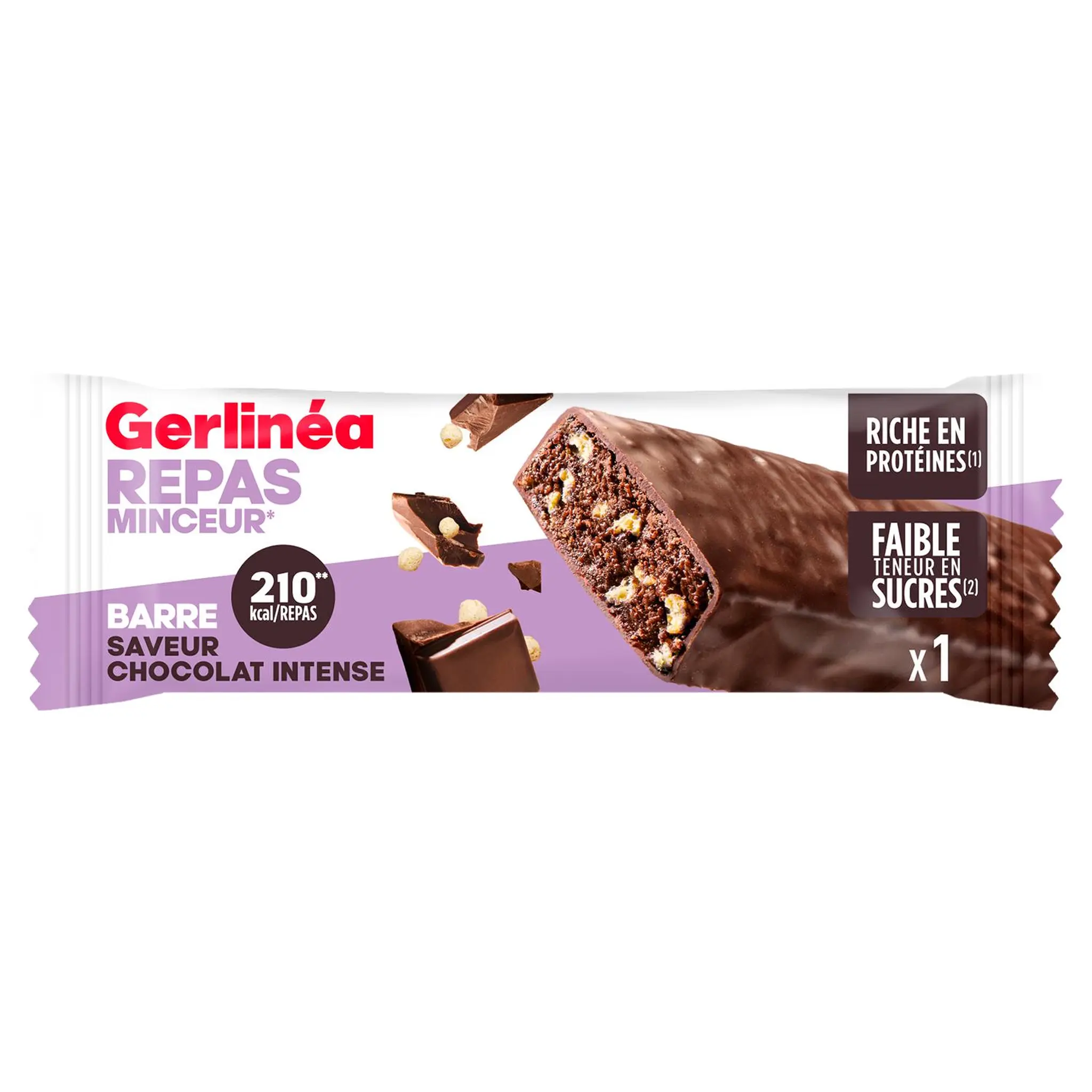 GERLINEA Barre repas minceur saveur chocolat intense