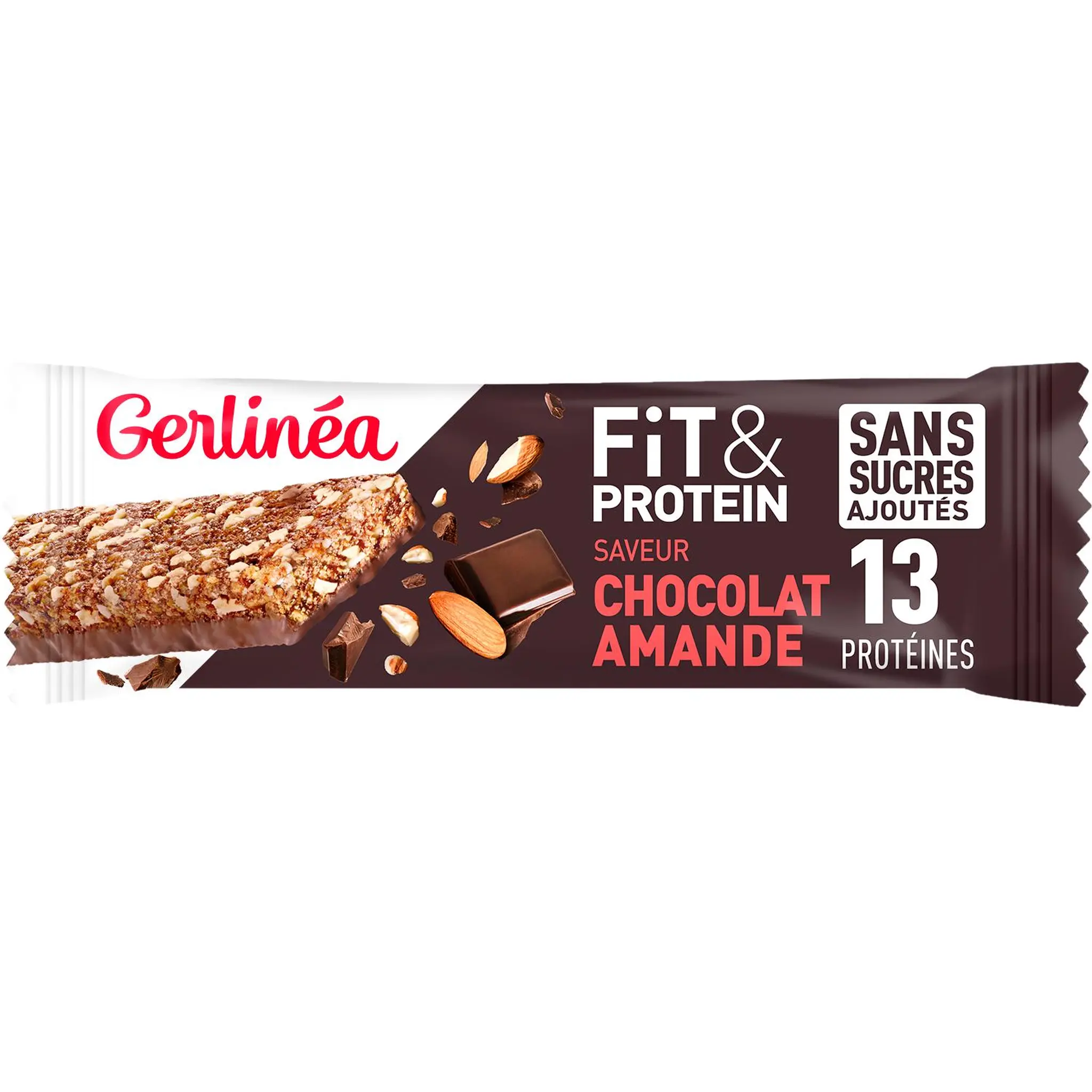 GERLINEA Fit et Protein barre de céréales au chocolat et amande