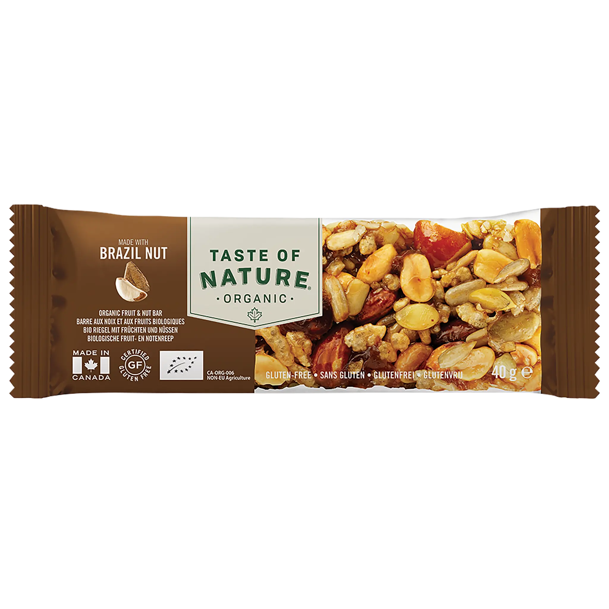 TASTE OF NATURE Barre aux noix du Brésil et fruits bio