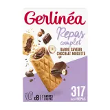 GERLINEA Barres repas équilibré chocolat saveur noisette