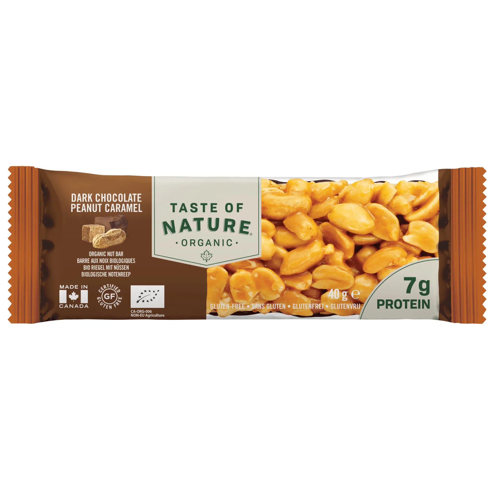 TASTE OF NATURE Barre céréales chocolat et cacahuètes bio