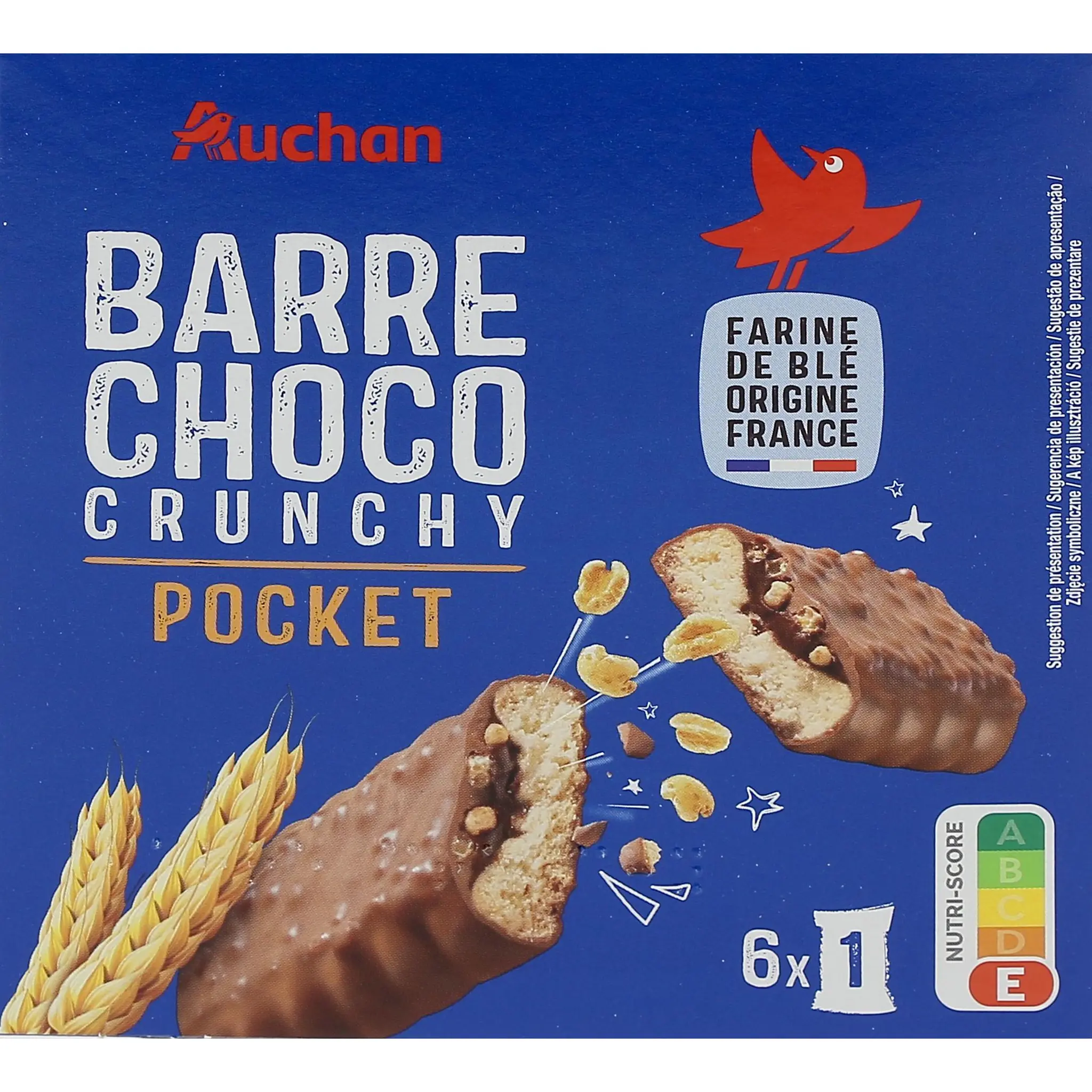 AUCHAN Barre choco crunchy