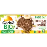 GERBLE BIO Petit déj' biscuits au chocolat saveur banane à l'épeautre