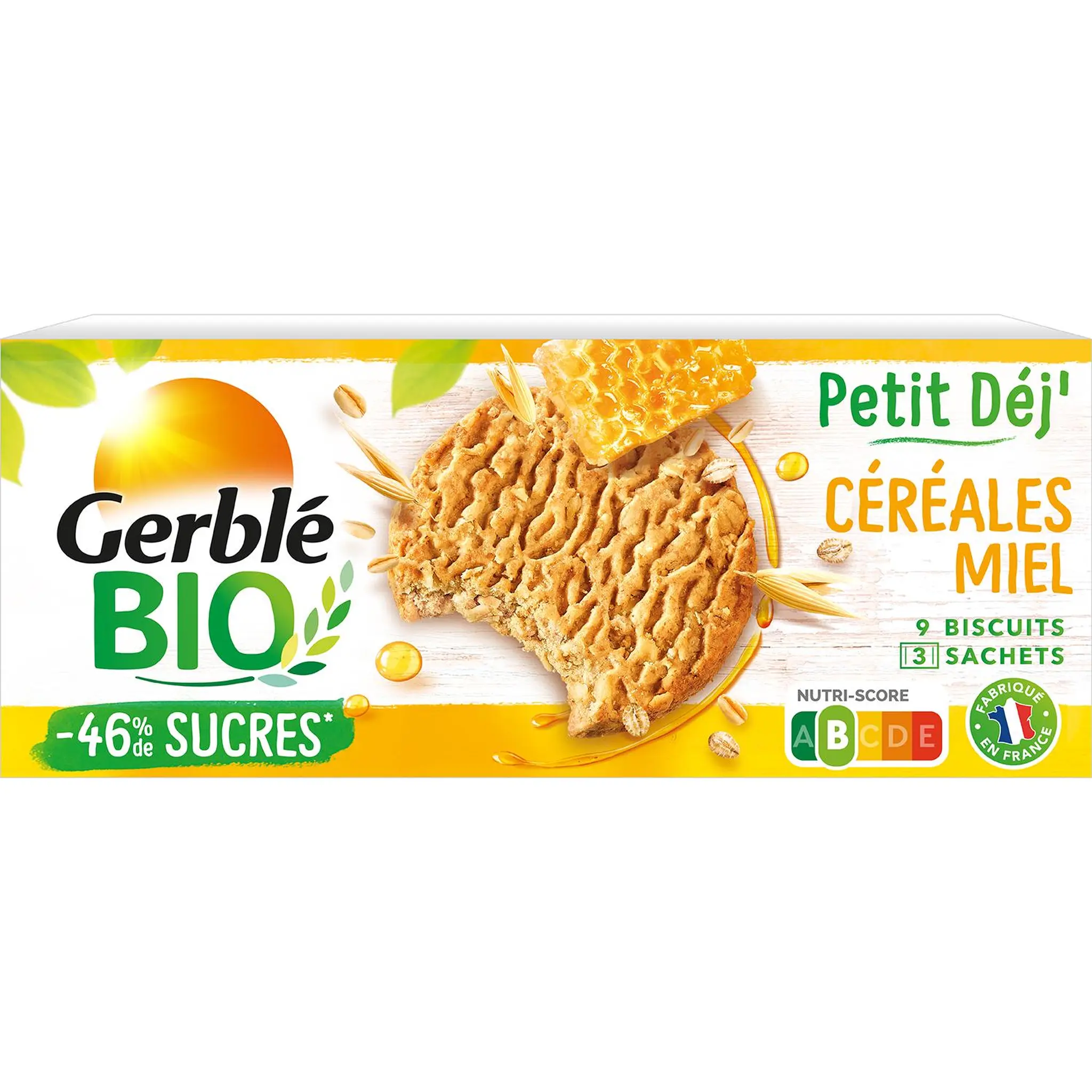 GERBLE BIO Petit Dej biscuits céréales et miel