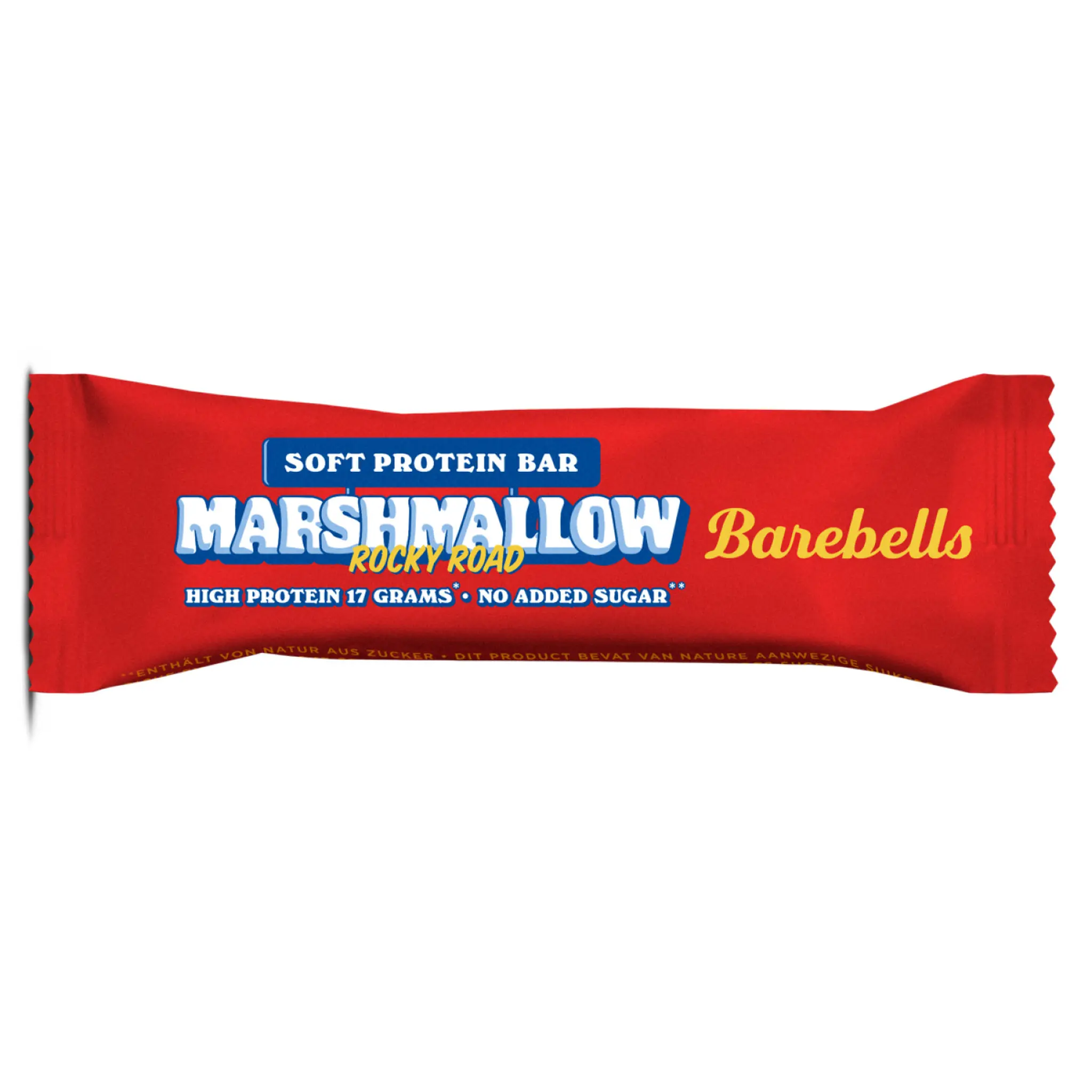 BAREBELLS Barre de céréales protéinée chocolat au lait guimauve cacahuètes Rocky Road