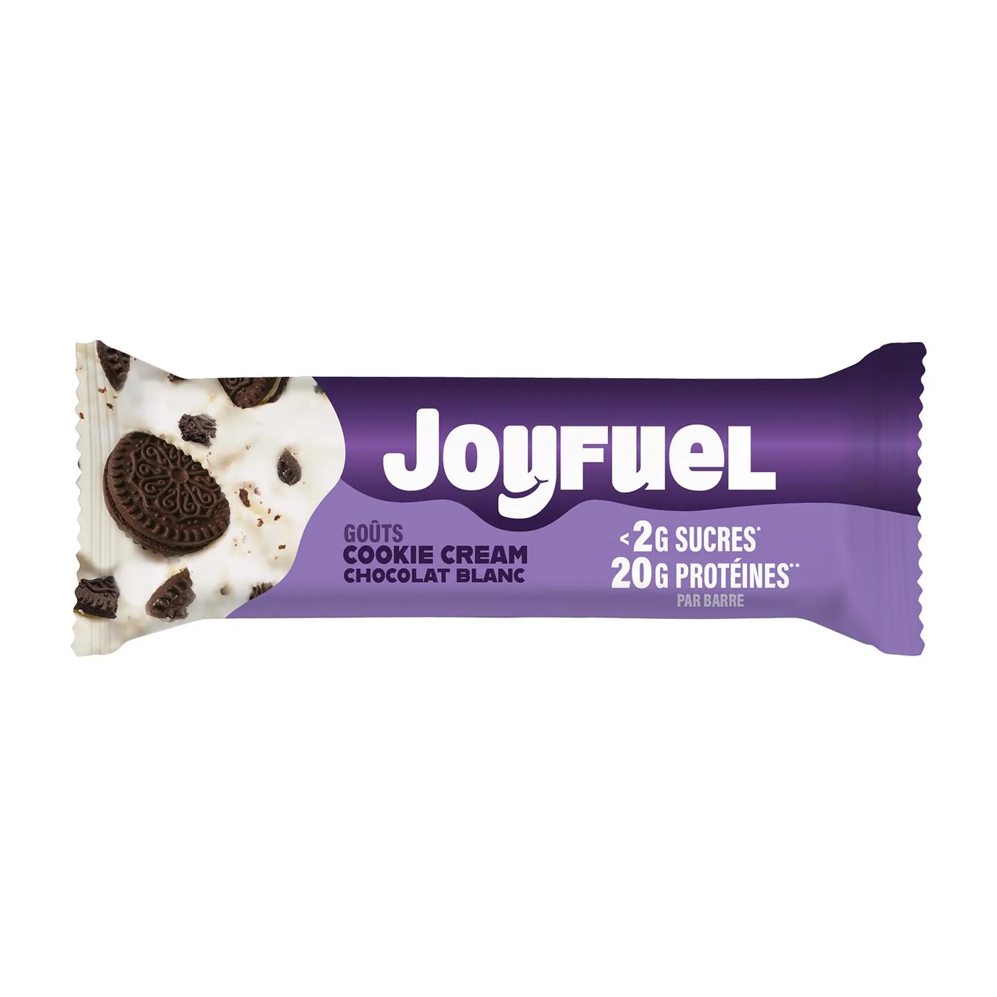 JOYFUEL Barre protéinée goût chocolat blanc cookie & cream