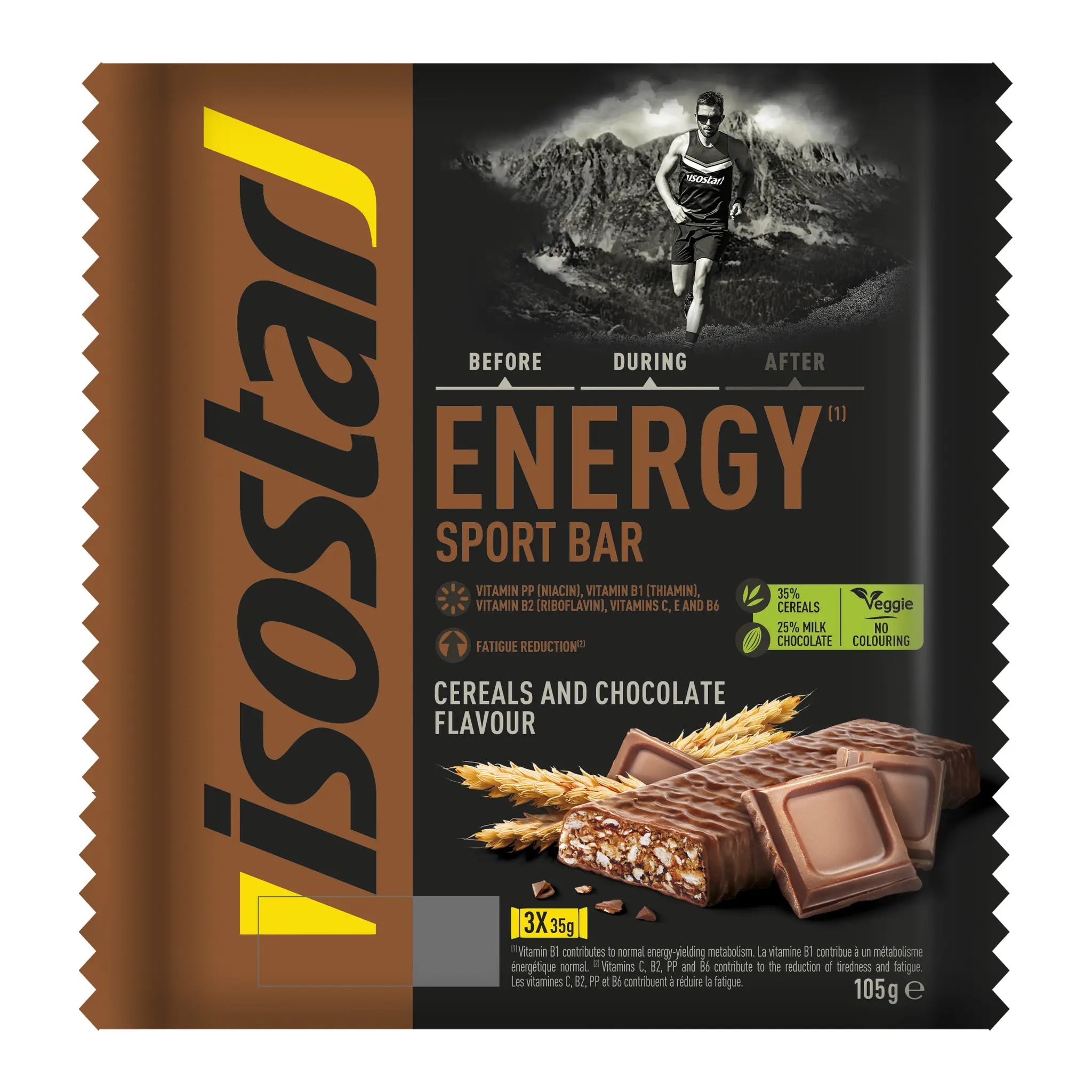 ISOSTAR Barre d'apport glucidique au chocolat