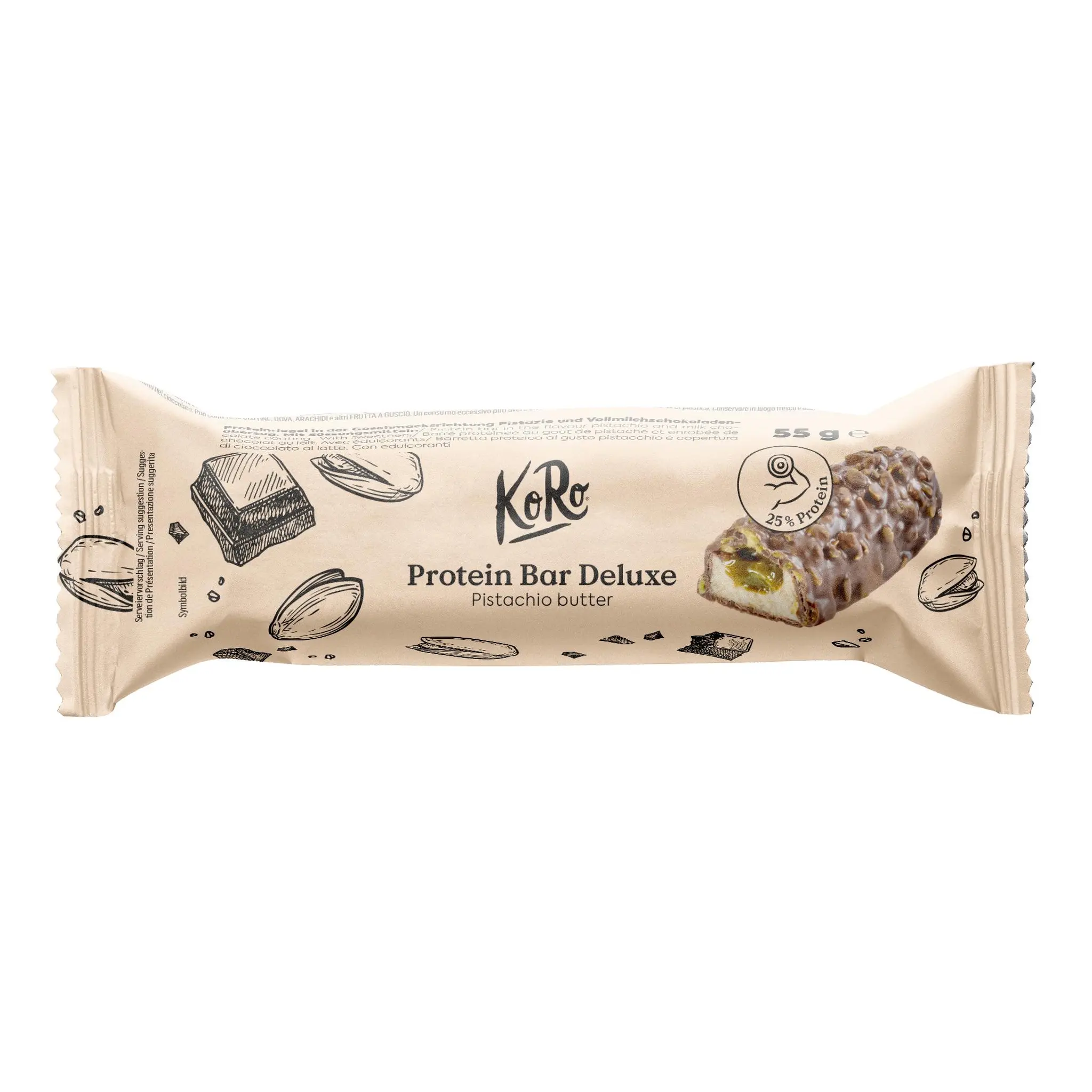 KORO Barre protéinée deluxe à la pistache