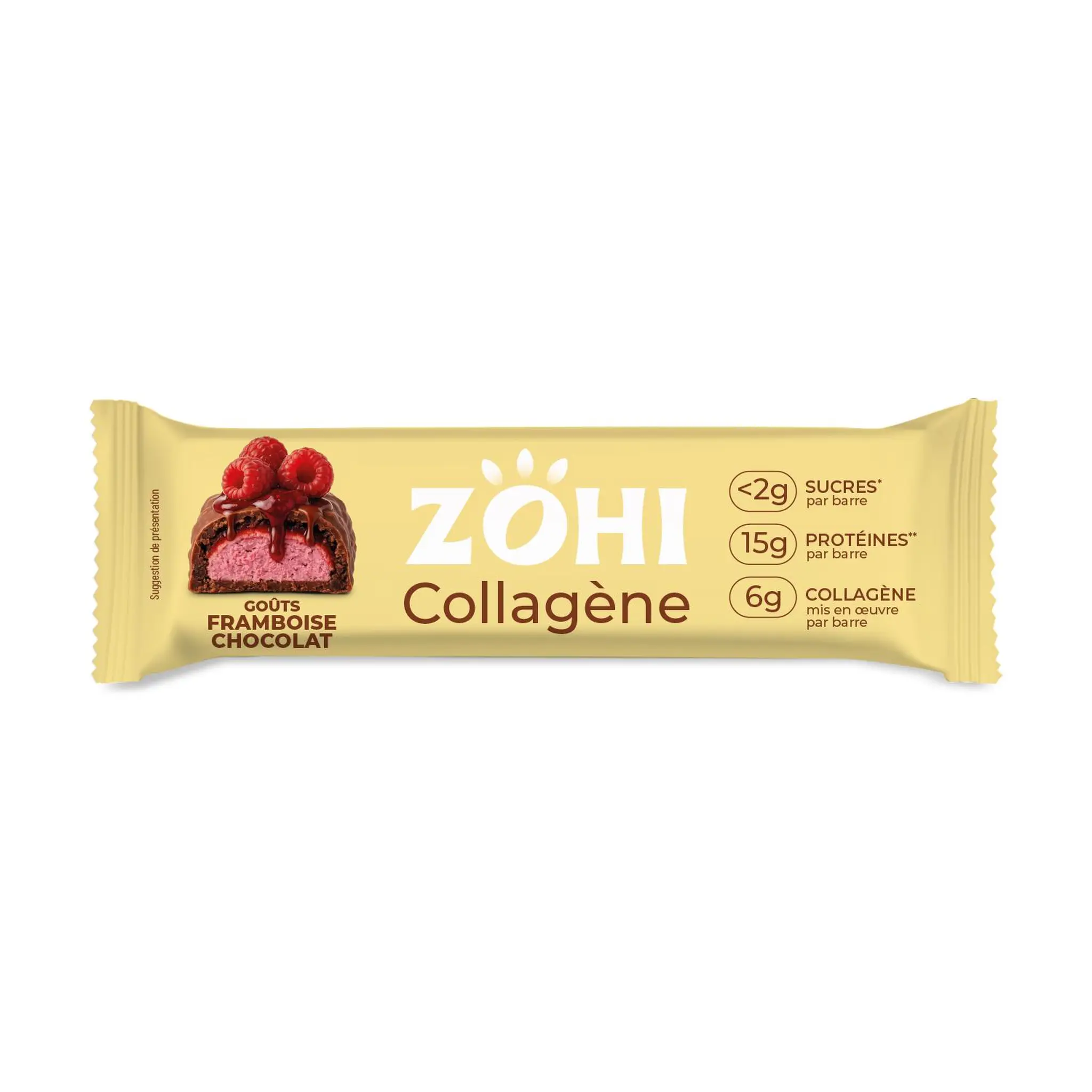 ZOHI Barre collagène framboise et chocolat