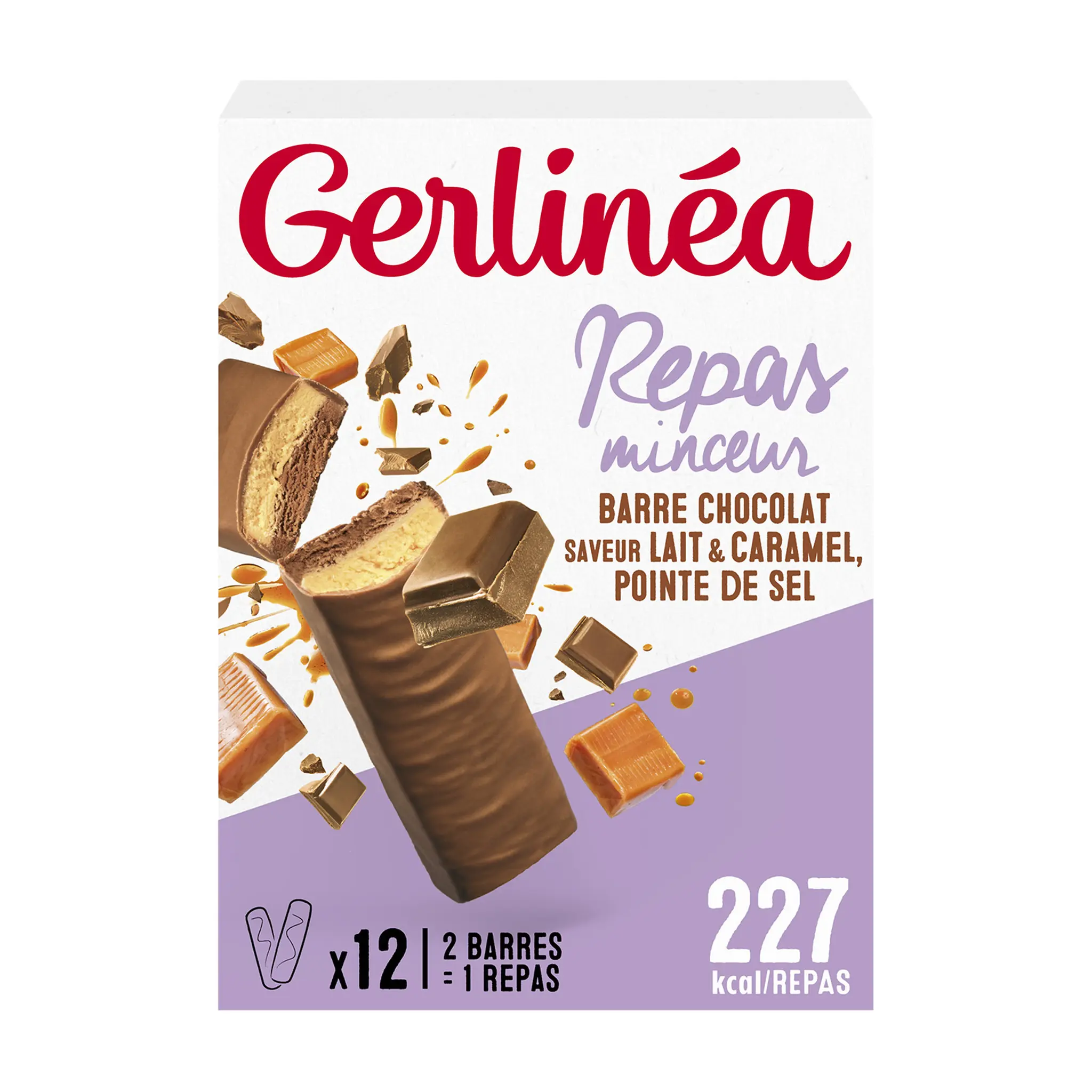 GERLINEA Repas minceur chocolat au lait saveur lait et caramel salé
