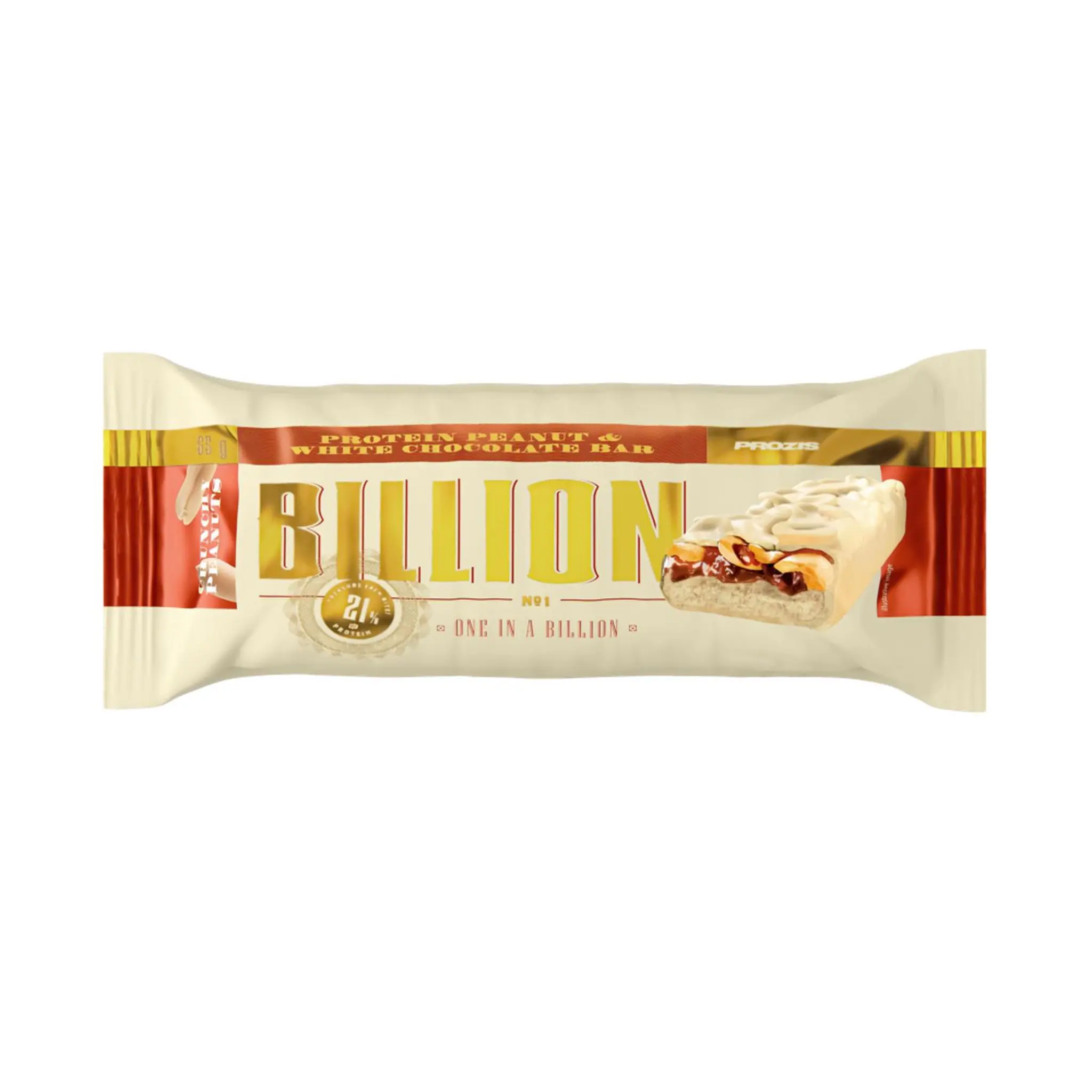 PROZIS Barre billion protéinée aux cacahuètes et chocolat blanc