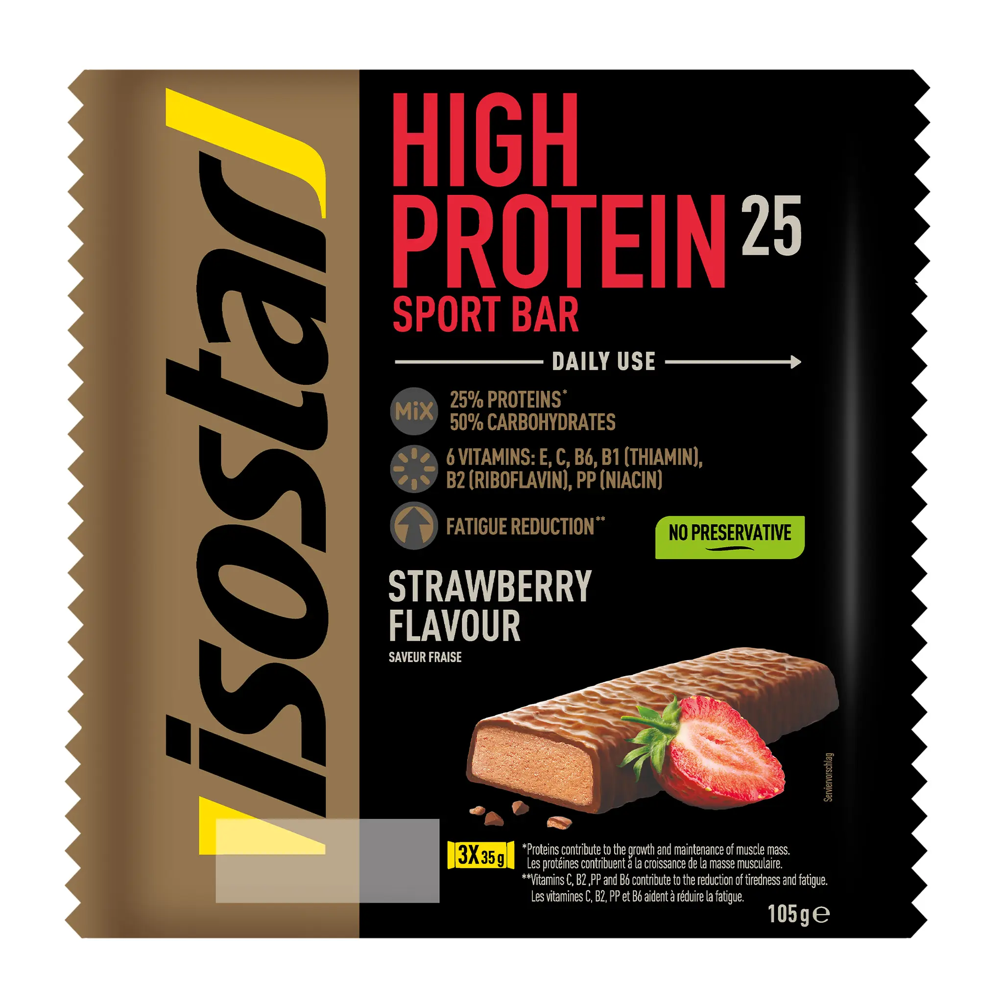 ISOSTAR Barre protéinées fraise