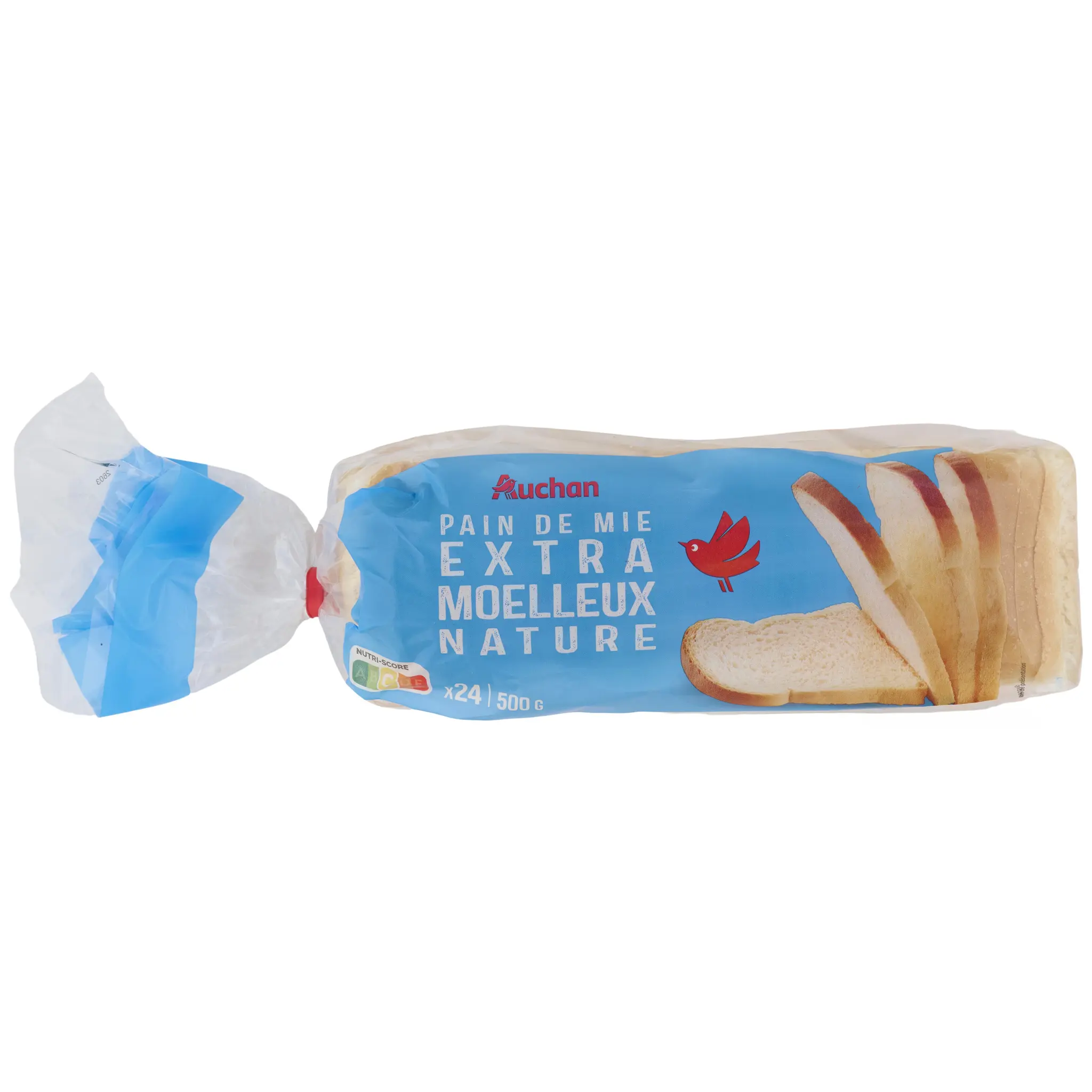 AUCHAN Pain de mie nature extra moelleux nature
