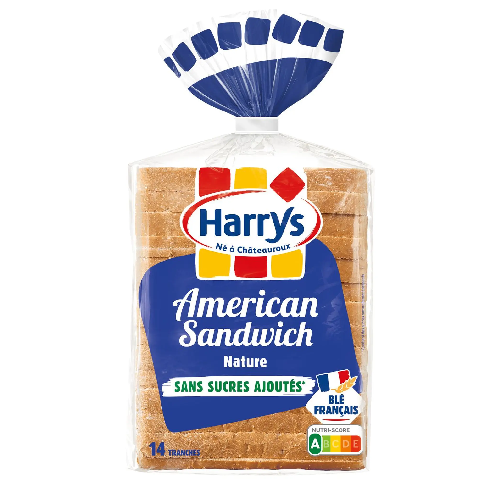 HARRYS American Sandwich Pain de mie nature avec croûte sans sucres ajoutés