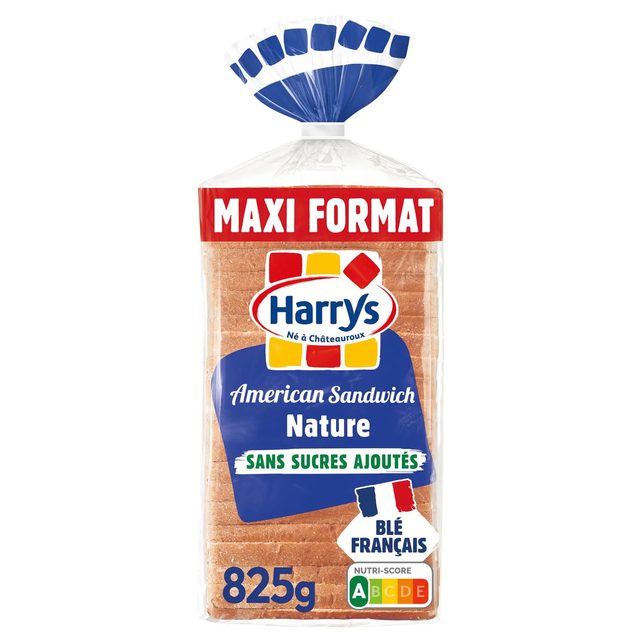 HARRYS American Sandwich Pain de mie nature avec croûte sans sucres ajoutés