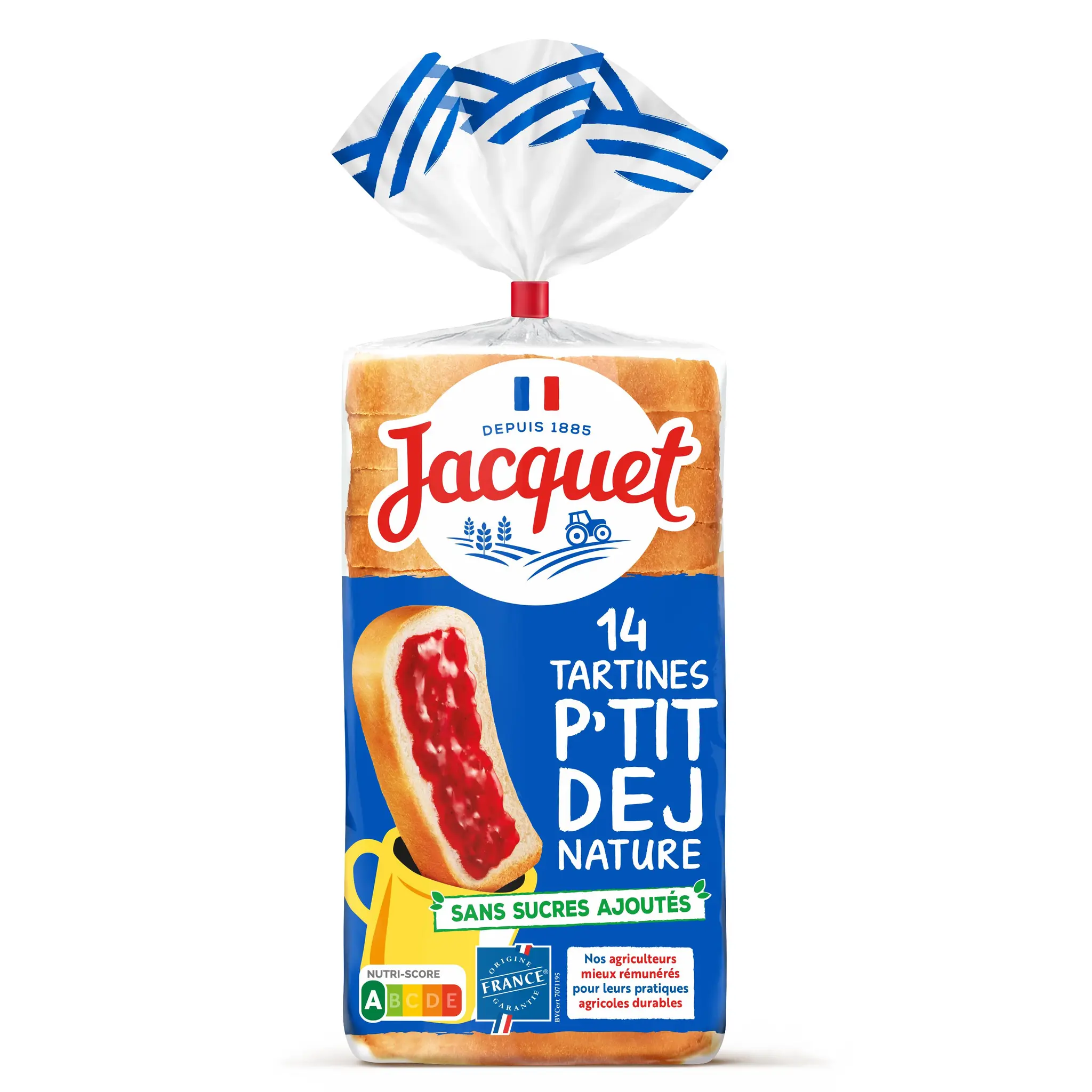 JACQUET Tartine p'tit déj pain de mie nature