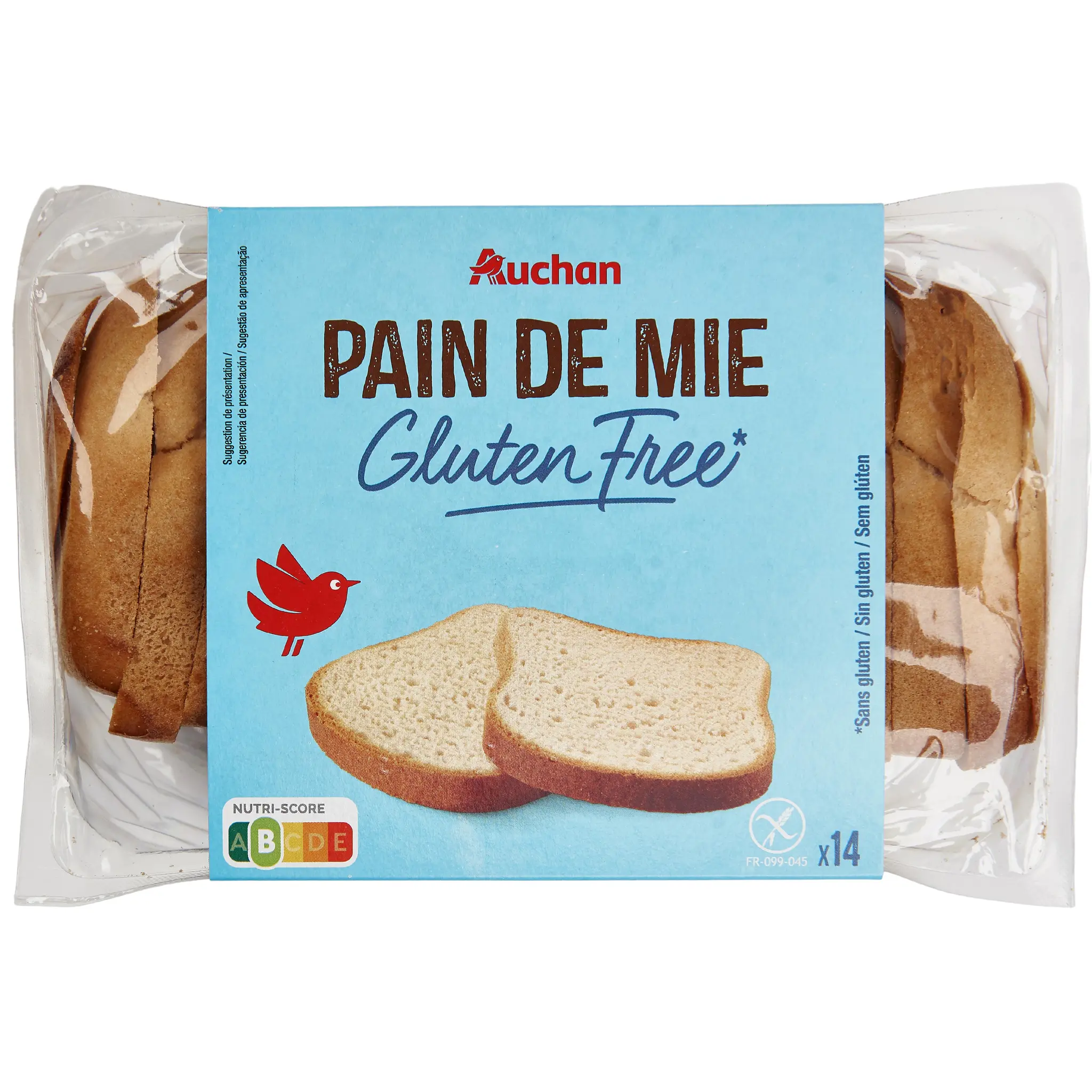AUCHAN Pain de mie sans gluten