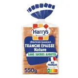 HARRYS Pain de mie nature tranche épaisse avec croûte sans sucres ajoutés
