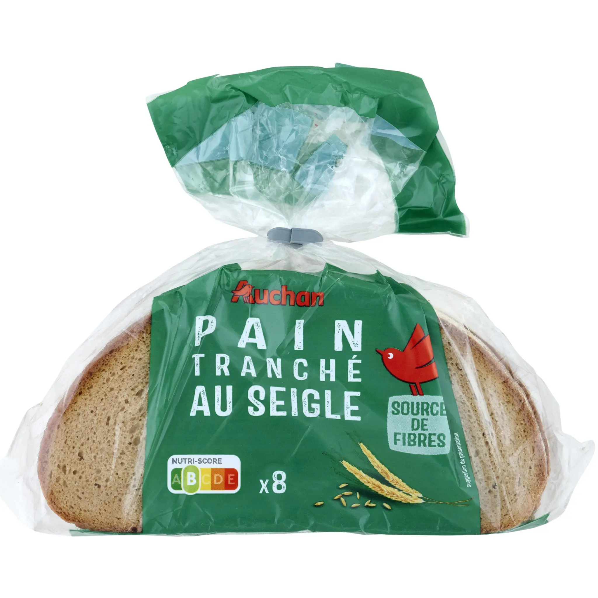 AUCHAN Pain tranché au seigle