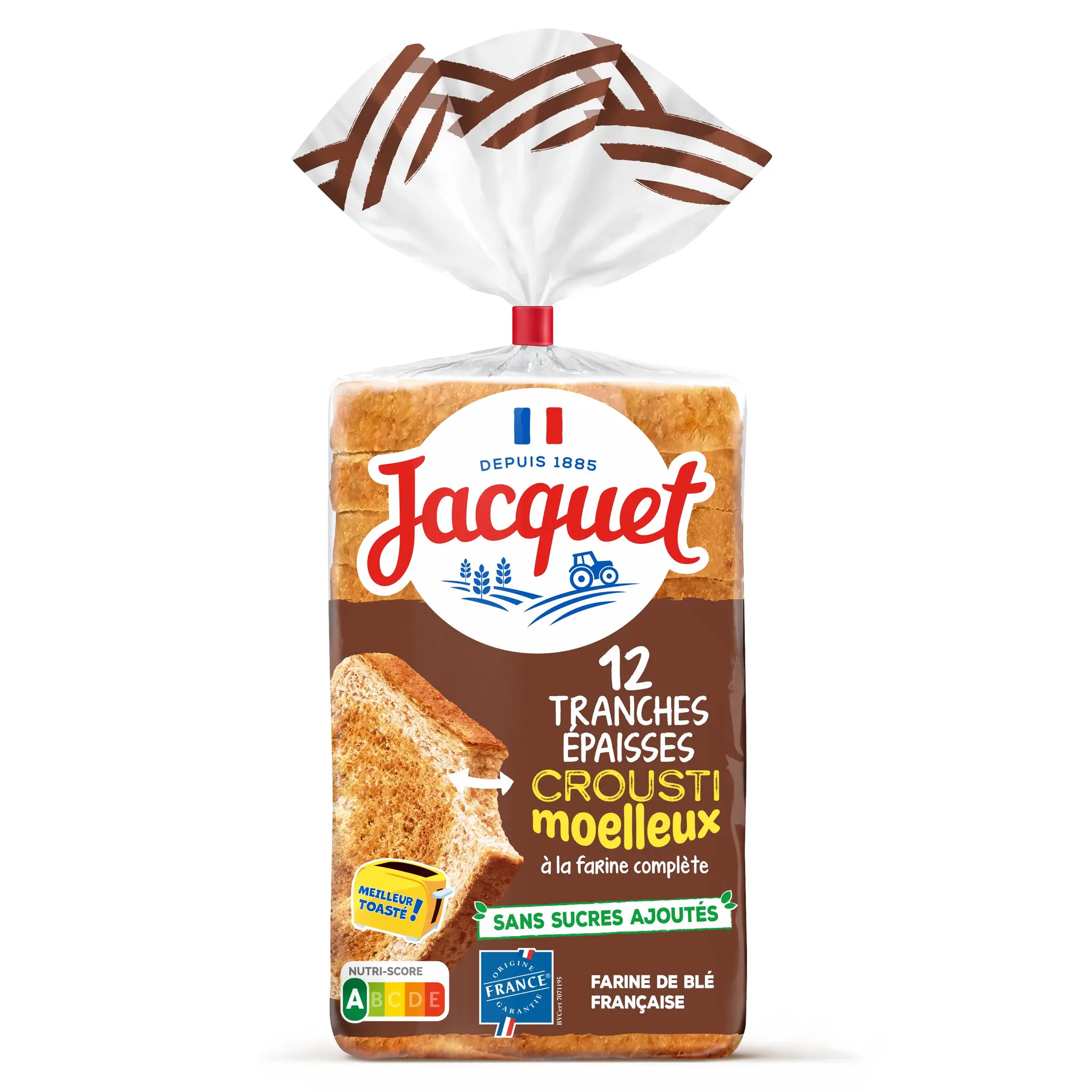 JACQUET Crousti moelleux pain de mie complet