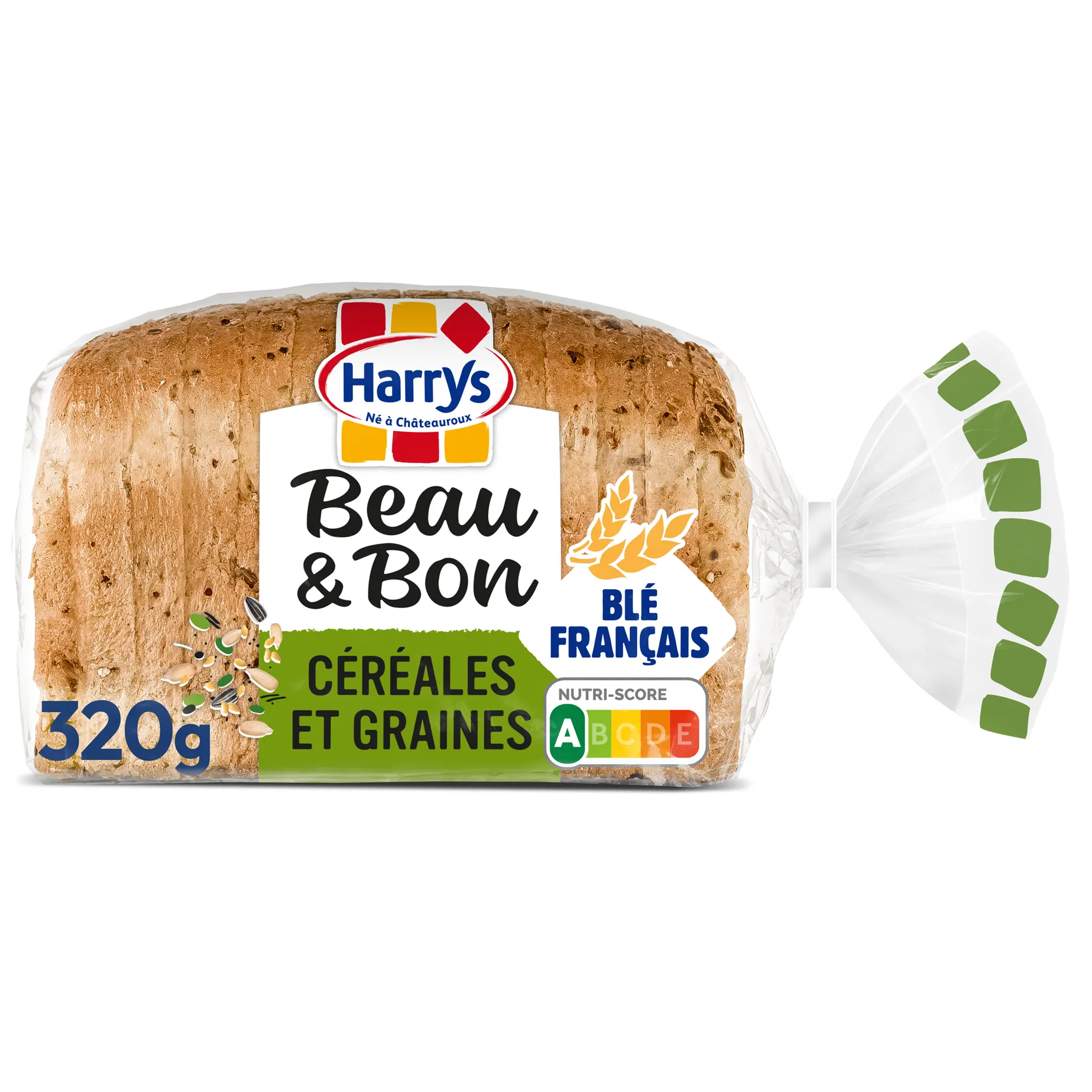 HARRYS Beau & Bon Pain de mie aux céréales et graines avec croûte sans additifs