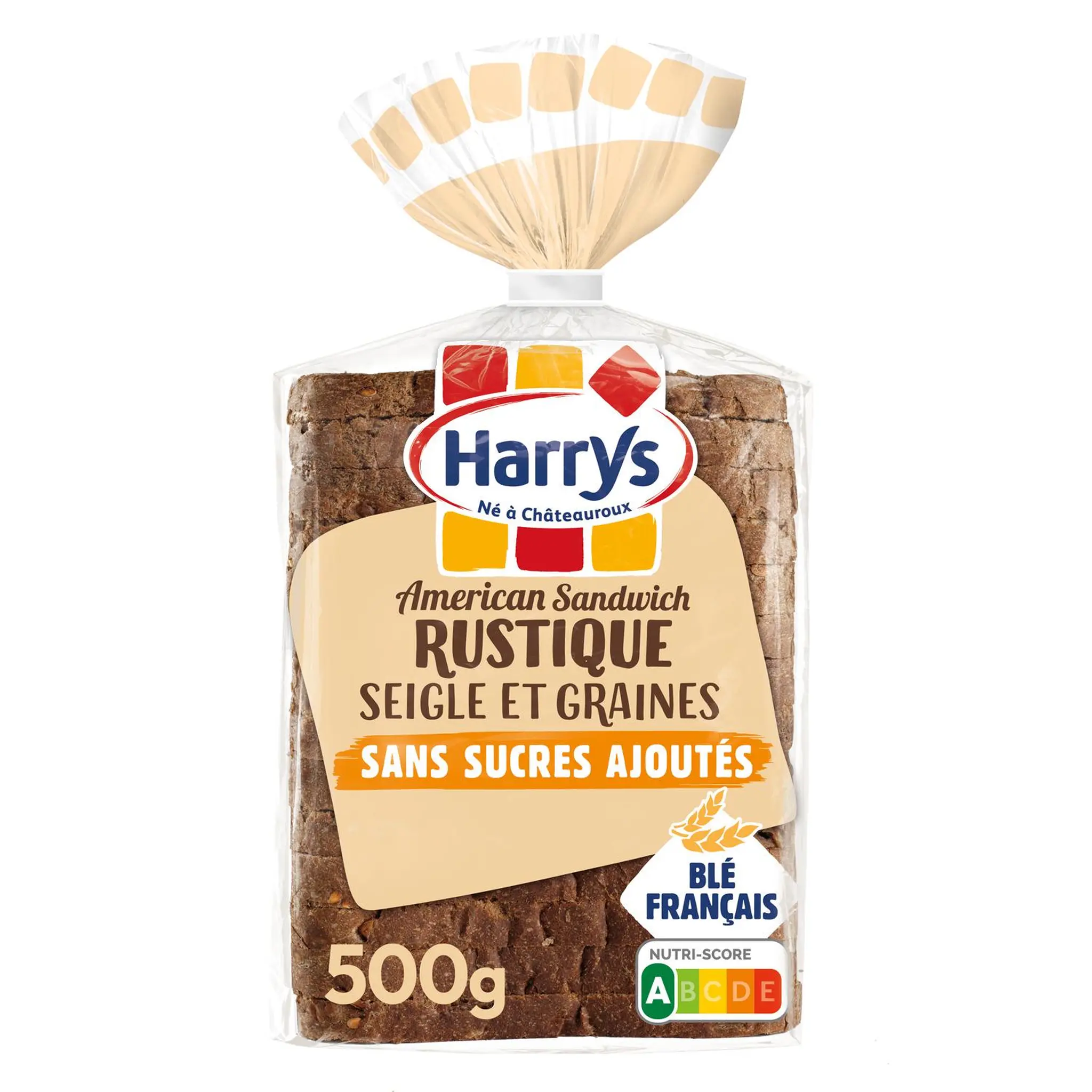 HARRYS American Sandwich rustique pain de mie seigle et graines sans sucres ajoutés