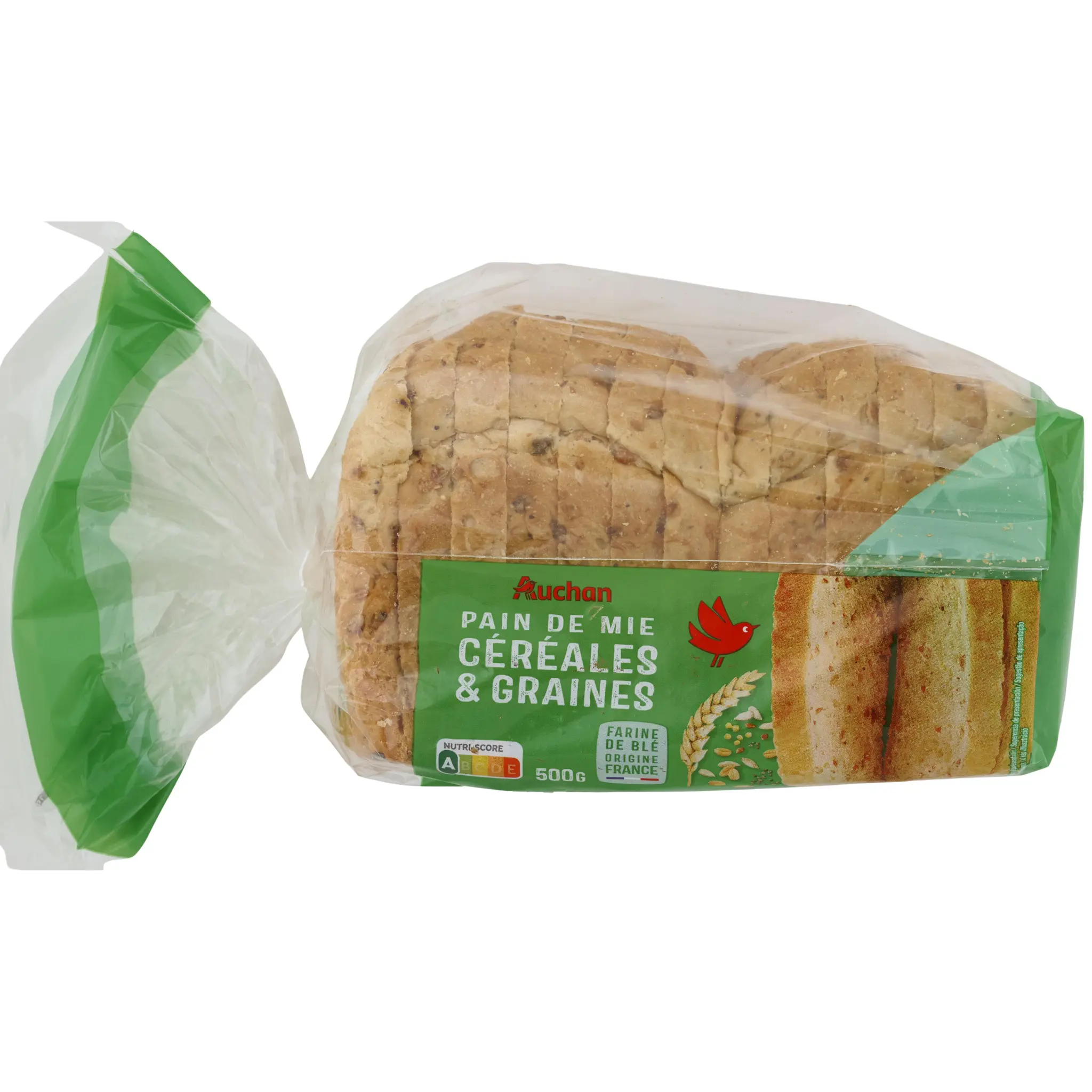 AUCHAN Pain de mie céréales et graines
