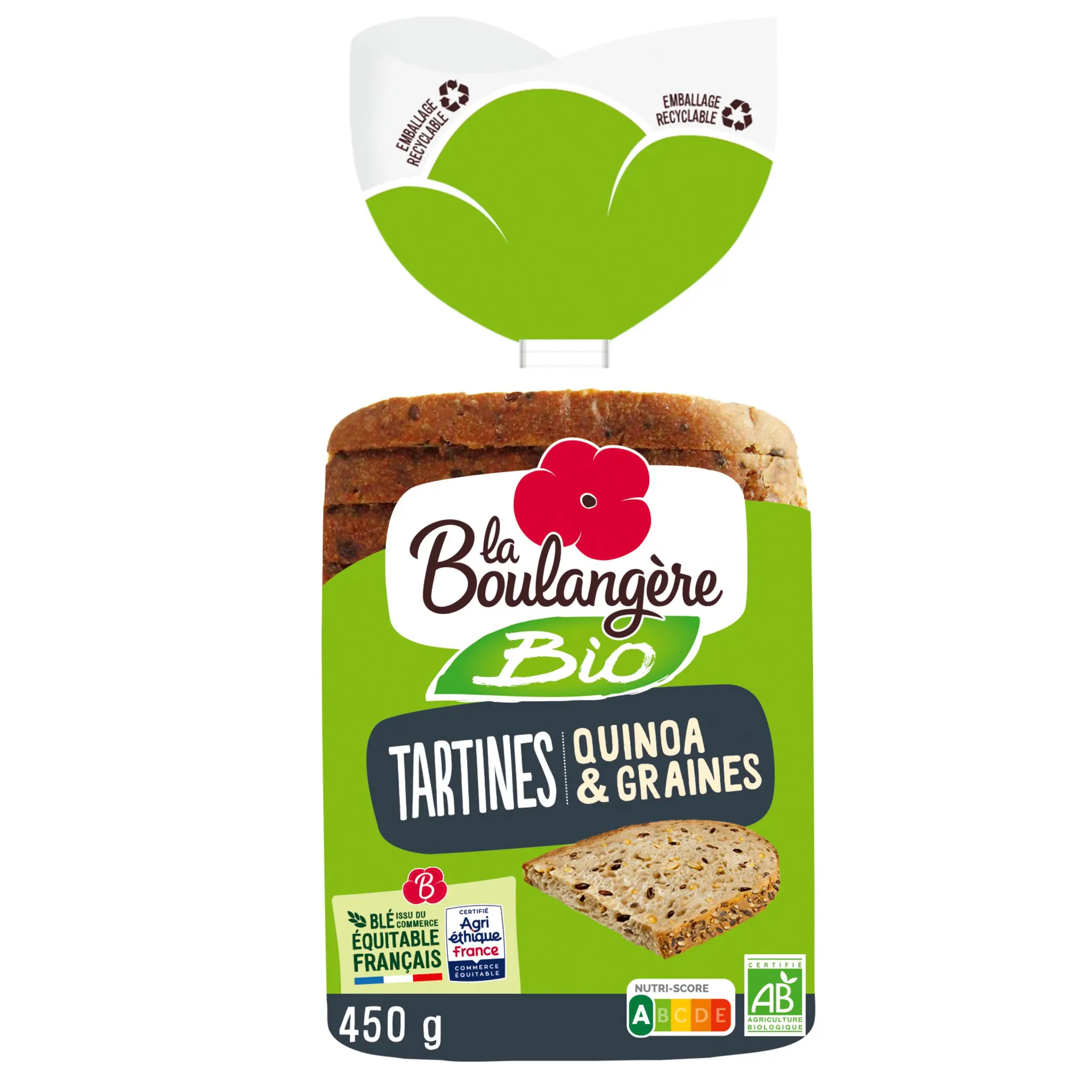 LA BOULANGERE Tartines quinoa et graines bio