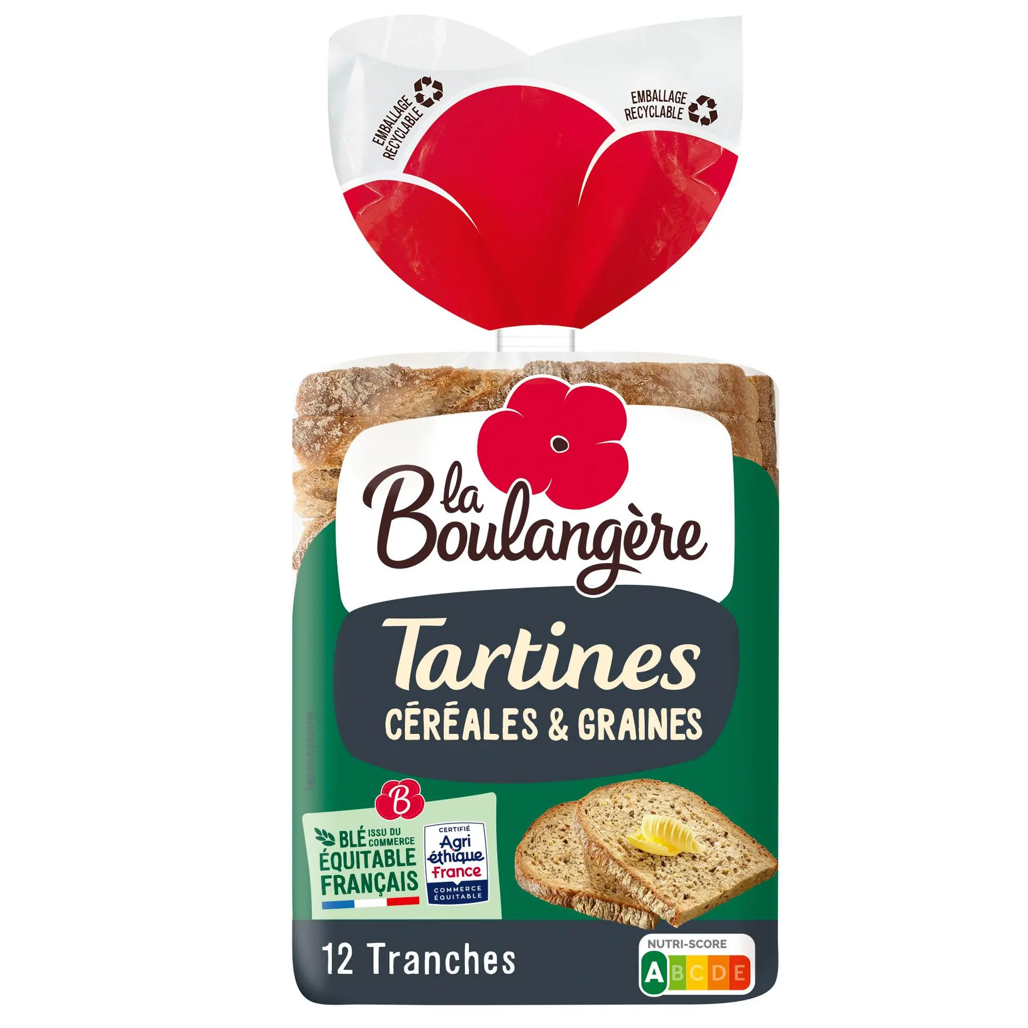 LA BOULANGERE Tartines aux céréales et graines