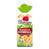 LA BOULANGERE Baguettes viennoise bio déjà fendues