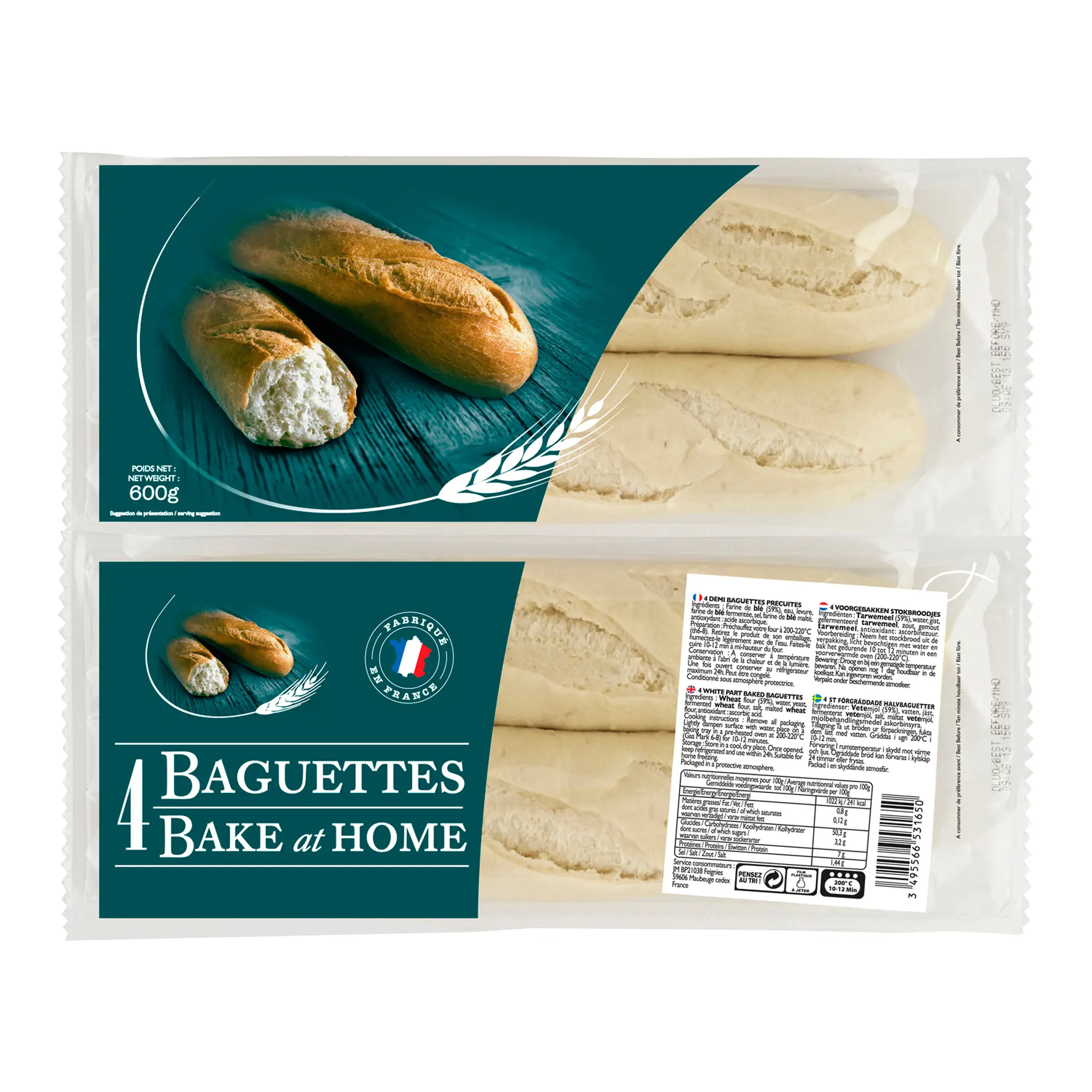 NORMA Demi baguette précuites